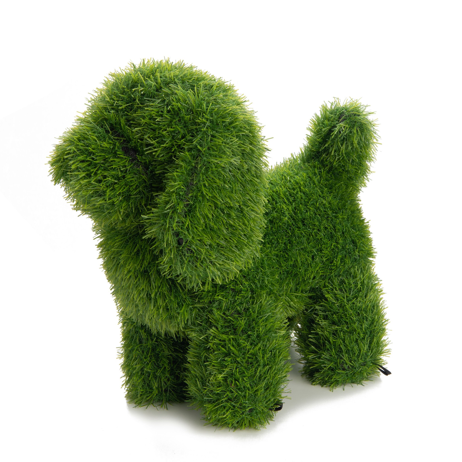 slide 1 of 5, naturae decor 13-in H x 9.1-in W Green Dog Topiary Garden Statue, 1 ct