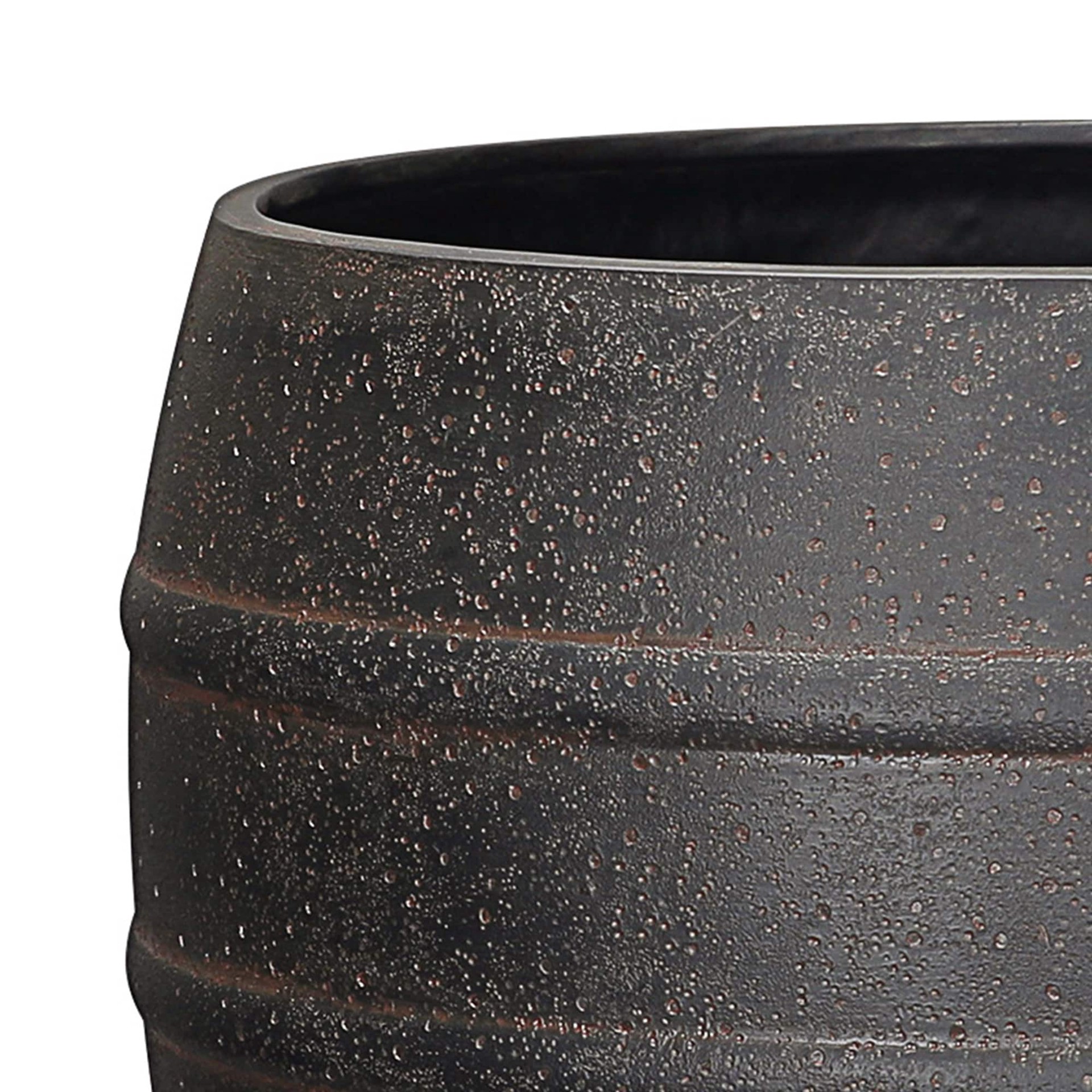 slide 3 of 6, allen + roth Round 10.51-in W x 10.51-in L Bronze Resin Indoor/Outdoor Planter, 1 ct