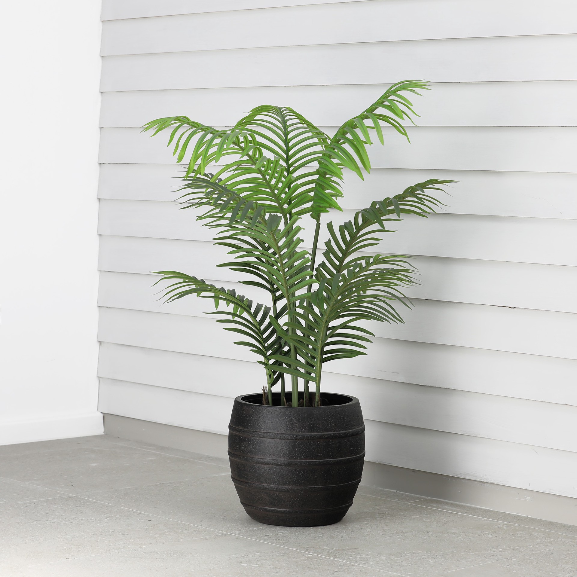 slide 2 of 6, allen + roth Round 10.51-in W x 10.51-in L Bronze Resin Indoor/Outdoor Planter, 1 ct