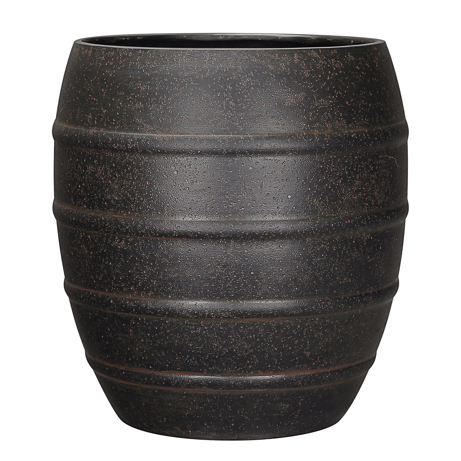 slide 1 of 6, allen + roth Round 11.14-in W x 11.14-in L Bronze Resin Indoor/Outdoor Planter, 1 ct