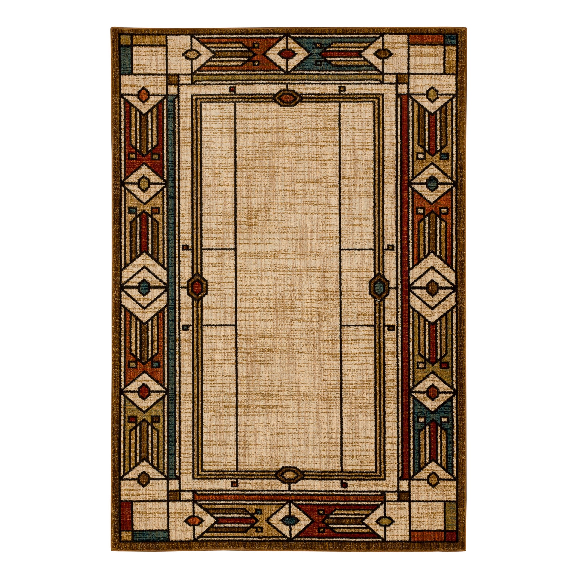 slide 4 of 6, allen + roth Looking Glass 5 x 8 (ft) Loomed Brown Rectangular Indoor Pet Friendly Area rug, 1 ct