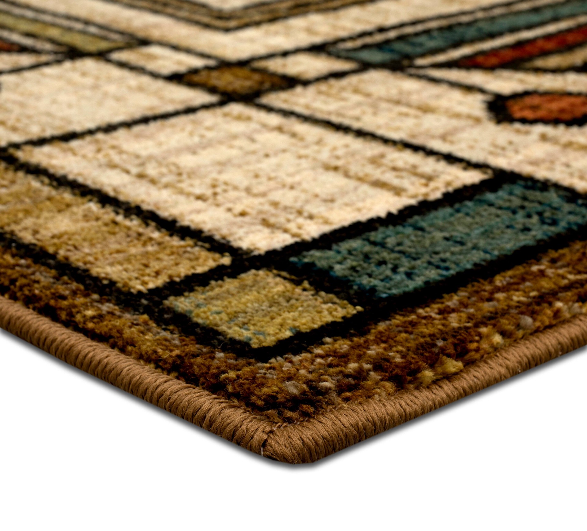 slide 6 of 6, allen + roth Looking Glass 5 x 8 (ft) Loomed Brown Rectangular Indoor Pet Friendly Area rug, 1 ct