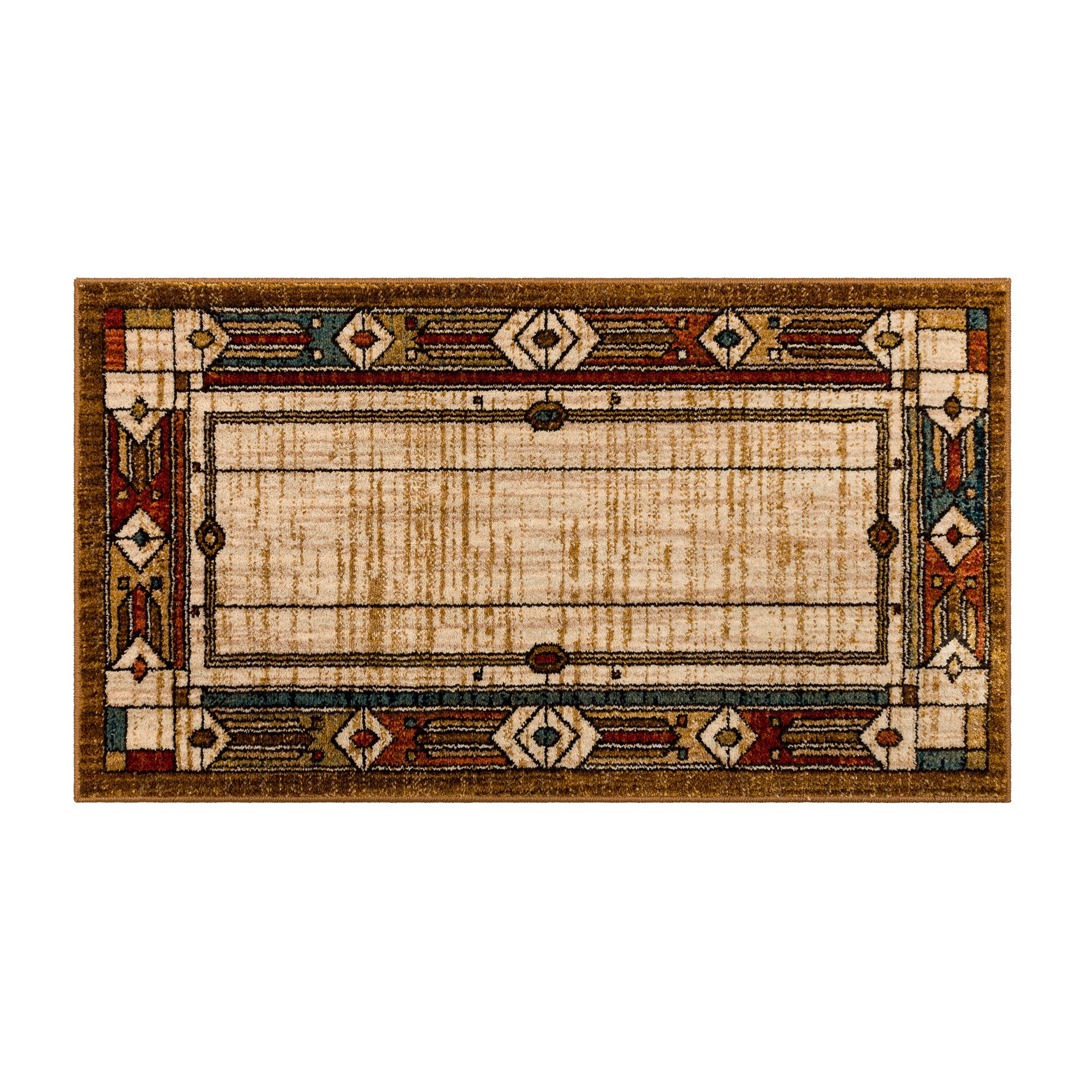 slide 2 of 6, allen + roth Looking Glass 2 x 4 (ft) Loomed Brown Rectangular Indoor Pet Friendly Area rug, 1 ct