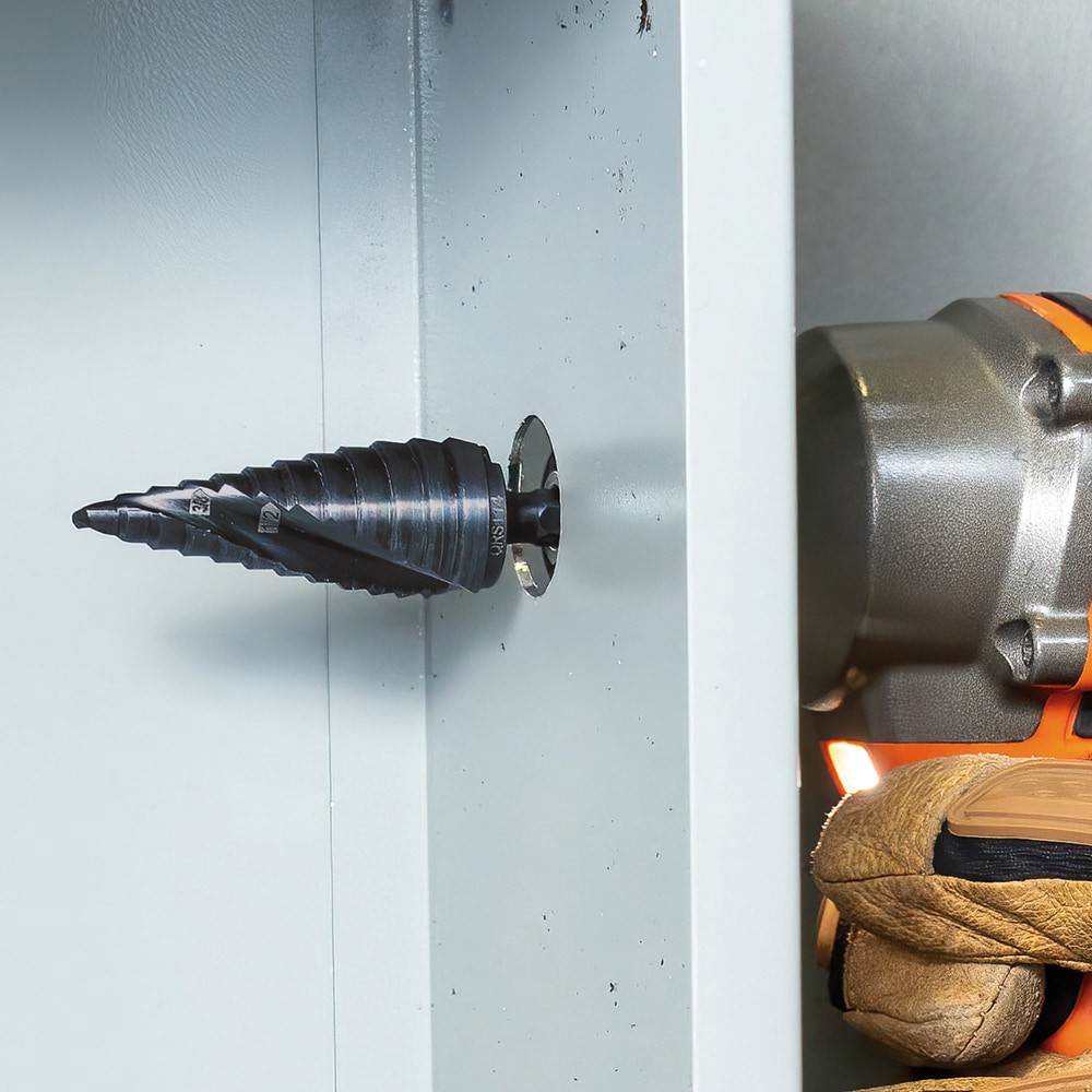 slide 5 of 6, Klein Tools Premium All Purpose Quick Release Step Bit Kit, 3 Piece, 1 ct