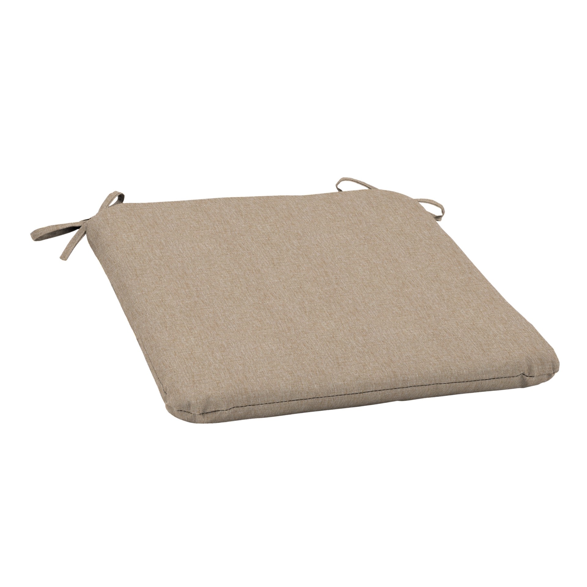 slide 1 of 6, allen + roth with STAINMASTER 18-in x 19-in Wheat Madera Linen Patio chair cushion, 1 ct