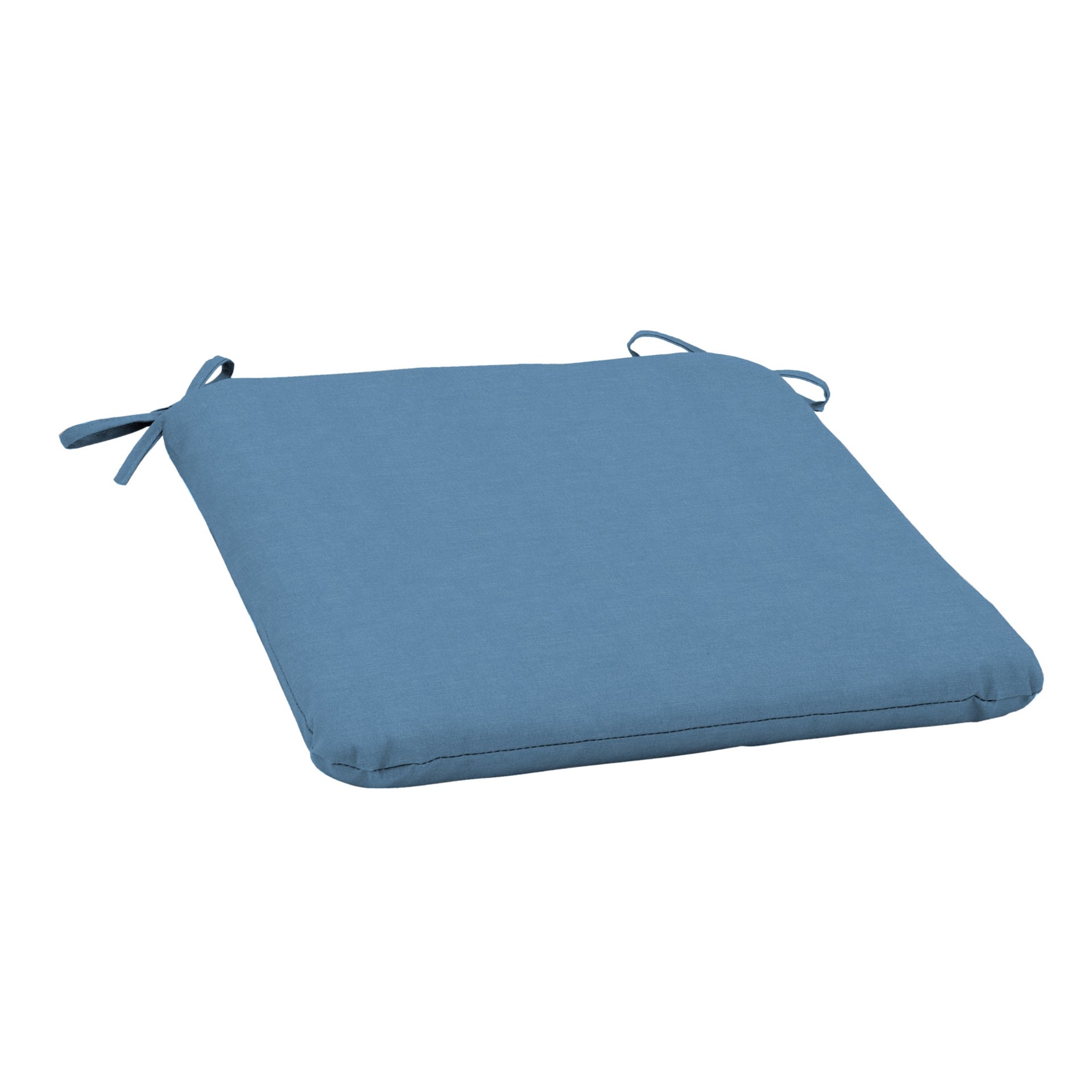 slide 1 of 6, allen + roth 18-in x 19-in Cornflower Canvas Patio chair cushion, 1 ct