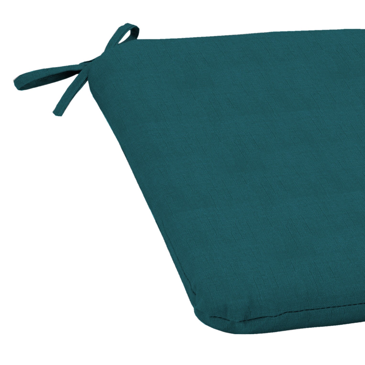 slide 6 of 6, allen + roth with STAINMASTER 18-in x 19-in Deep Lake Madera Linen Patio chair cushion, 1 ct