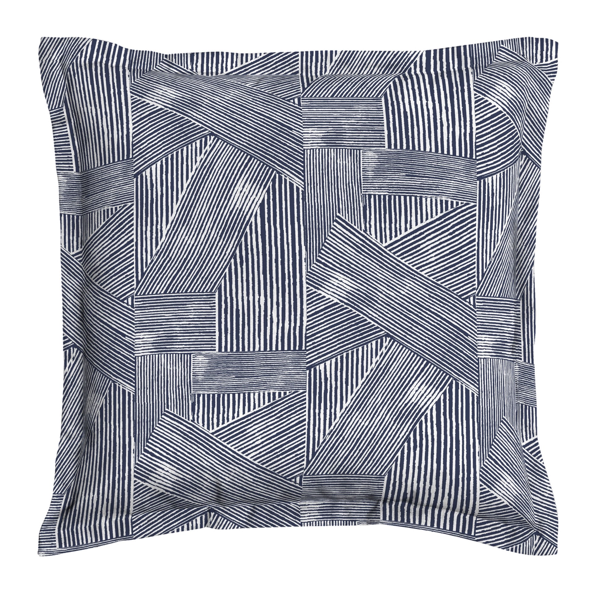 slide 1 of 6, allen + roth Geometric Oversized Blue Linear Square (no theme) Throw pillow, 1 ct
