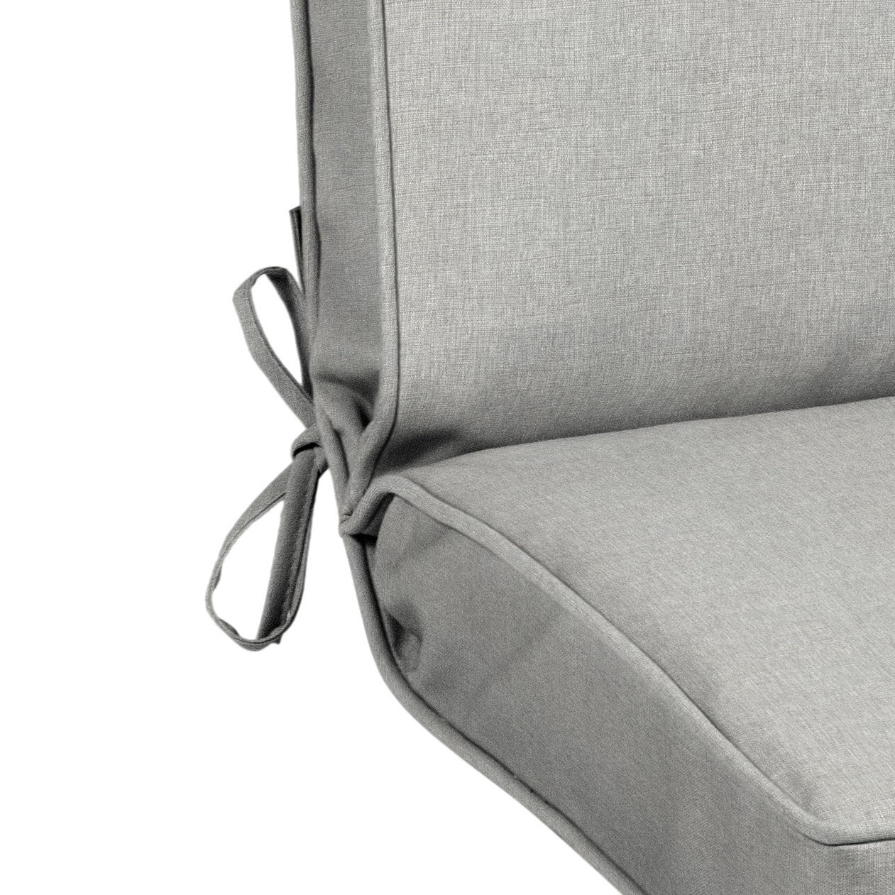 slide 6 of 6, allen + roth with STAINMASTER 20-in x 20-in Grey Madera Linen High back patio chair cushion, 1 ct