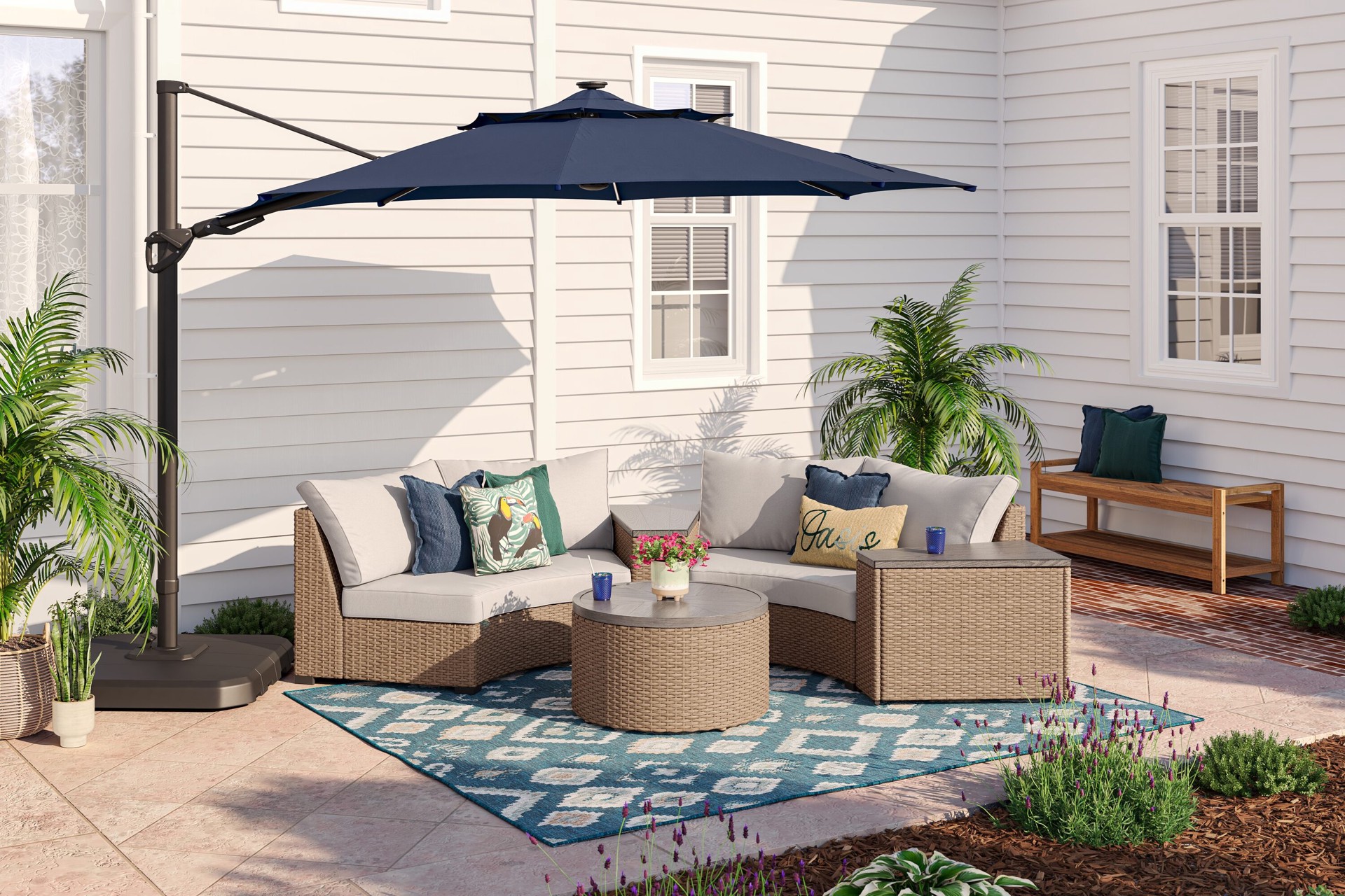 slide 4 of 6, Origin 21 Round 8.0-in W x 8.0-in L Green Ceramic Indoor Planter, 1 ct