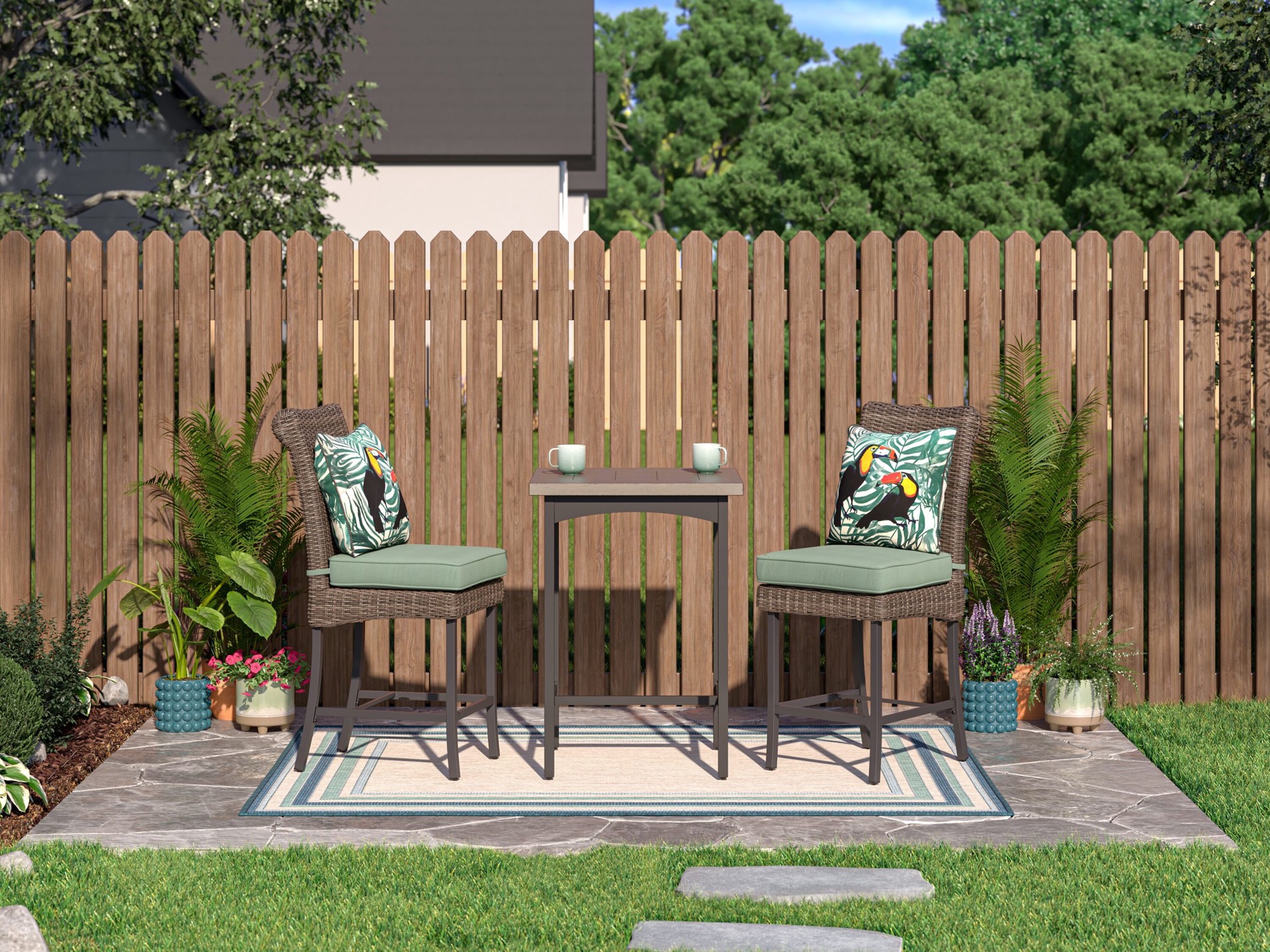 slide 5 of 6, Origin 21 Round 8.0-in W x 8.0-in L Green Ceramic Indoor Planter, 1 ct