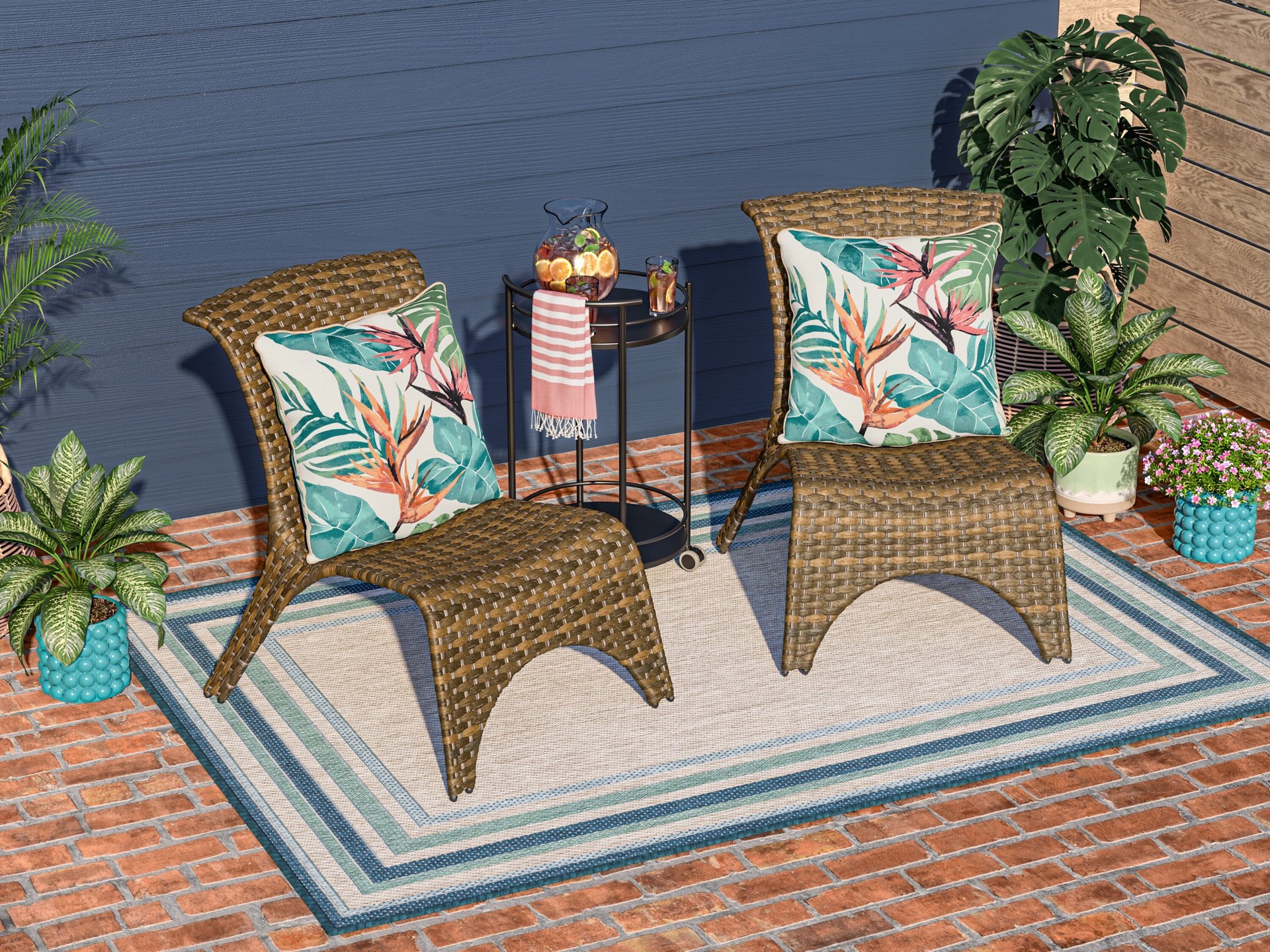 slide 6 of 6, Origin 21 Round 8.0-in W x 8.0-in L Green Ceramic Indoor Planter, 1 ct