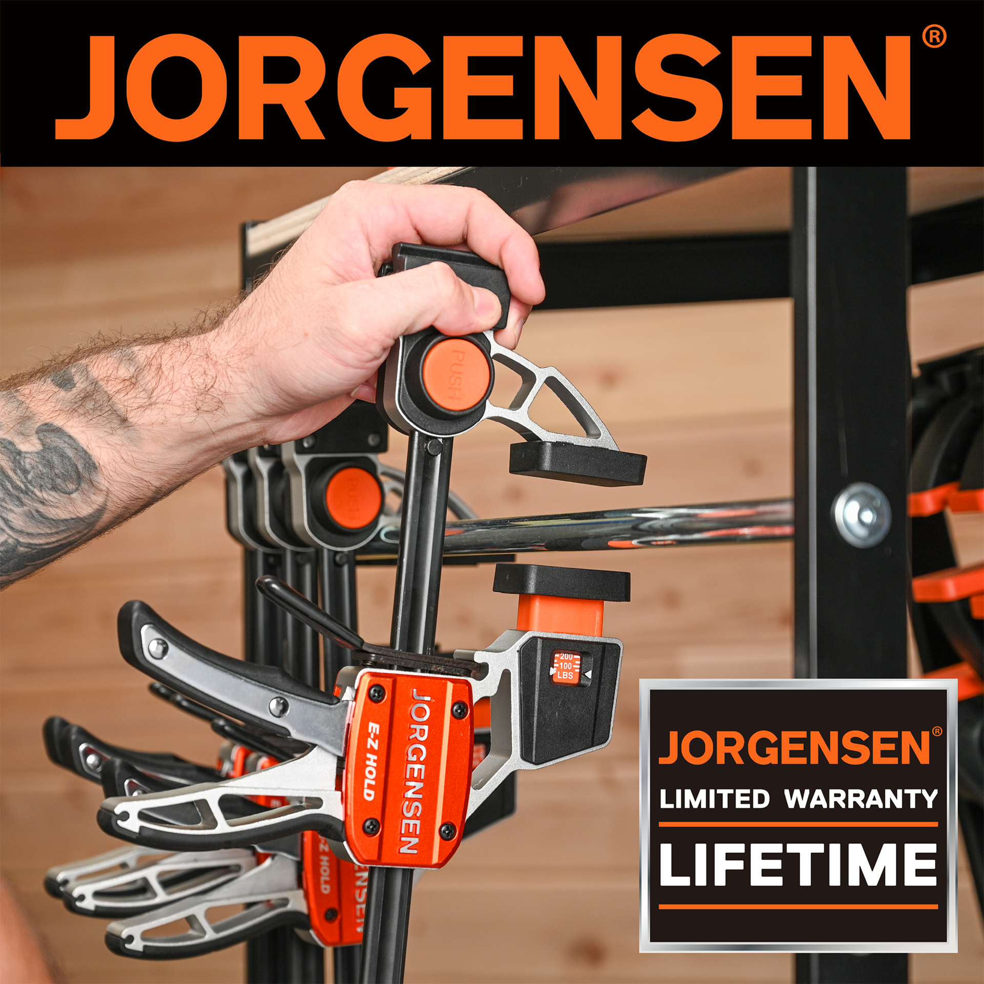 slide 6 of 6, Jorgensen 12-in Platinum Series 400-lb Trigger Clamp, 1 ct