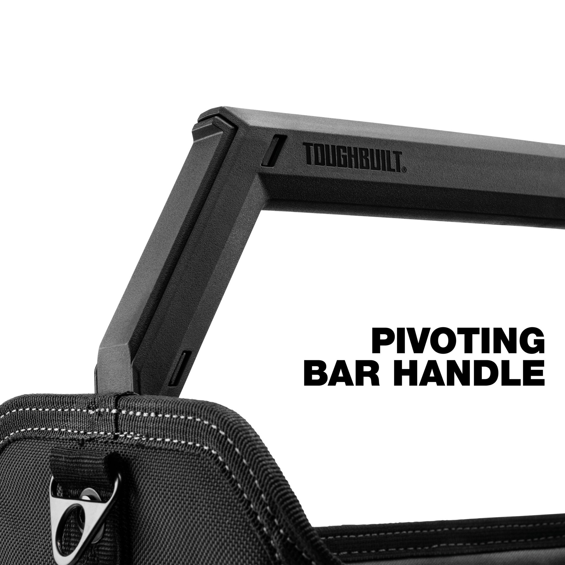 slide 6 of 6, TOUGHBUILT STACKTECH Black Polyester 18-in W x 12-in D x 14.8-in L Tool tote, 1 ct