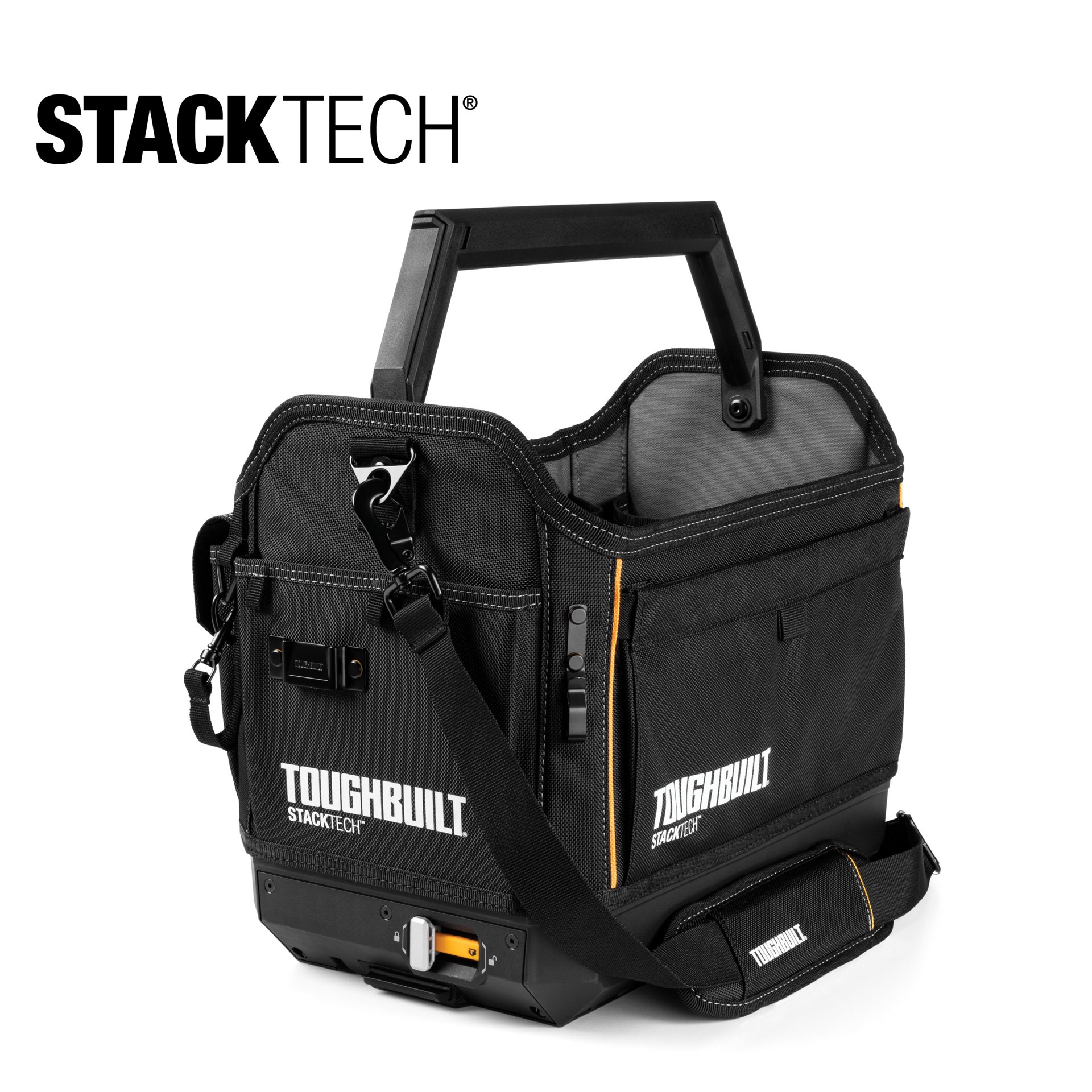 slide 1 of 6, TOUGHBUILT STACKTECH Black Polyester 18-in W x 12-in D x 14.8-in L Tool tote, 1 ct