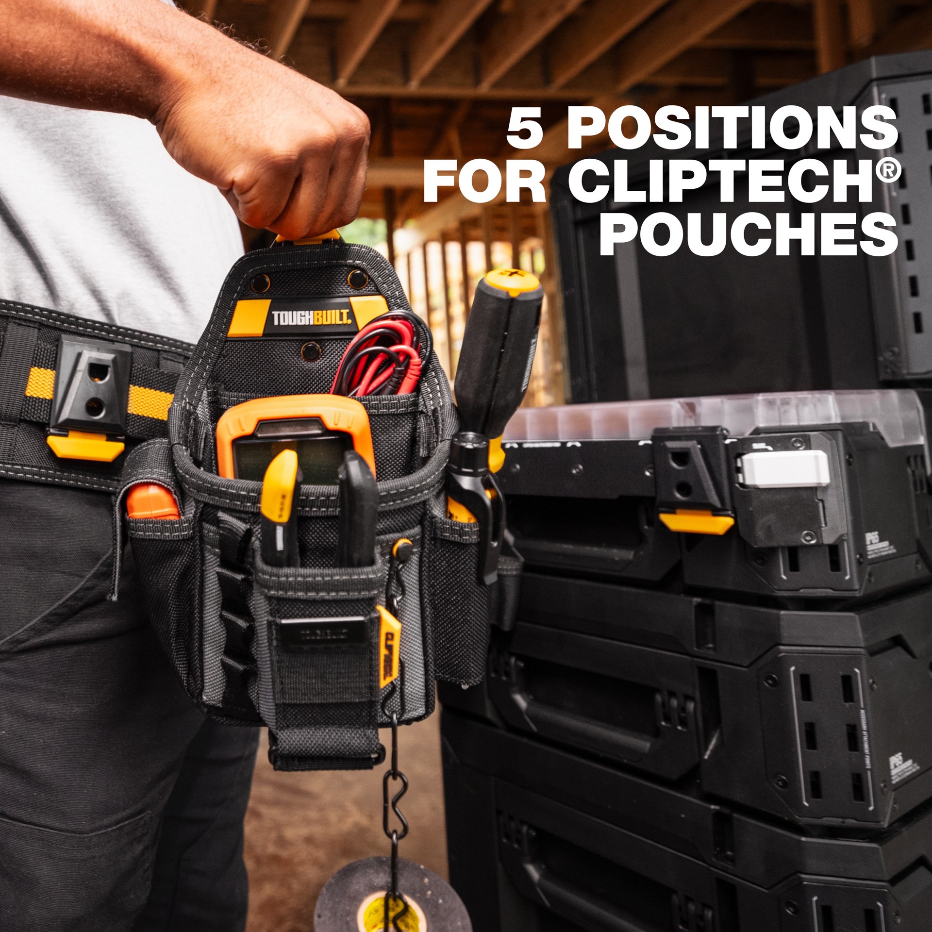 slide 3 of 6, TOUGHBUILT STACKTECH Steel Tool holder (1) ClipTech Compatible Bar, 1 ct