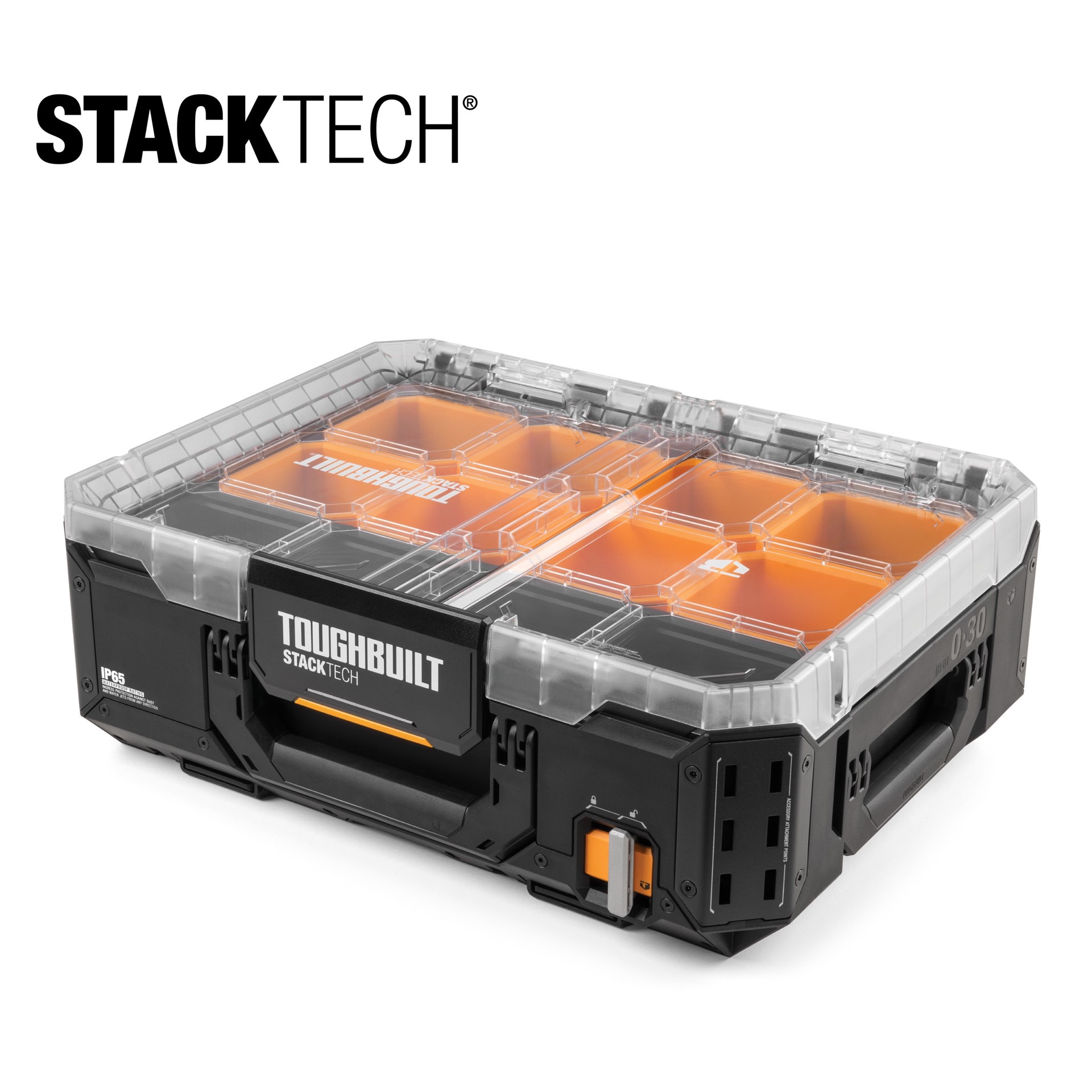 slide 1 of 6, TOUGHBUILT STACKTECH 11-Compartment Large Plastic Small Parts Organizer, 1 ct