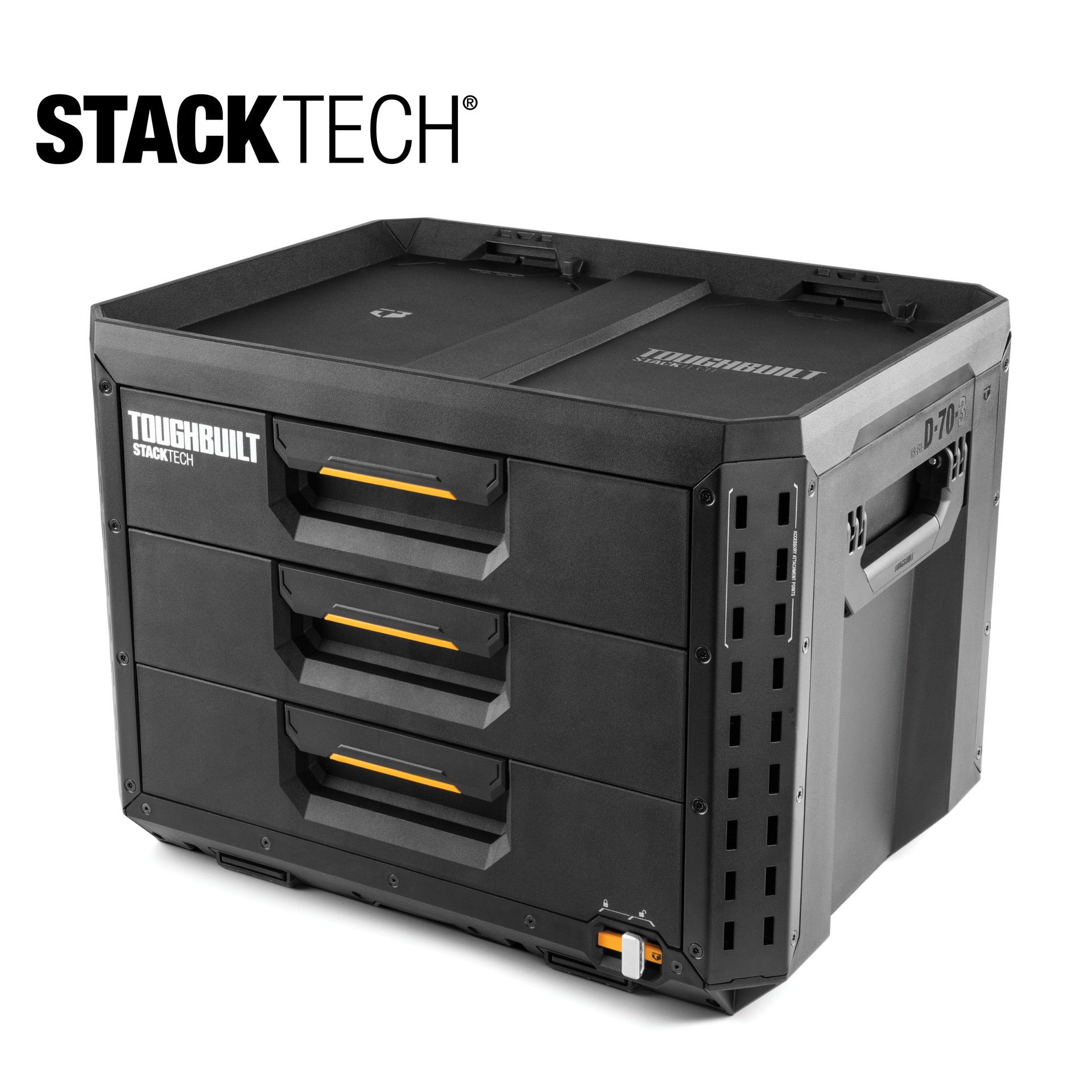 slide 1 of 6, TOUGHBUILT STACKTECH XL 21-in W x 15.6-in H x 16-in D 3 -Drawer Plastic/Metal Tool Box, 1 ct