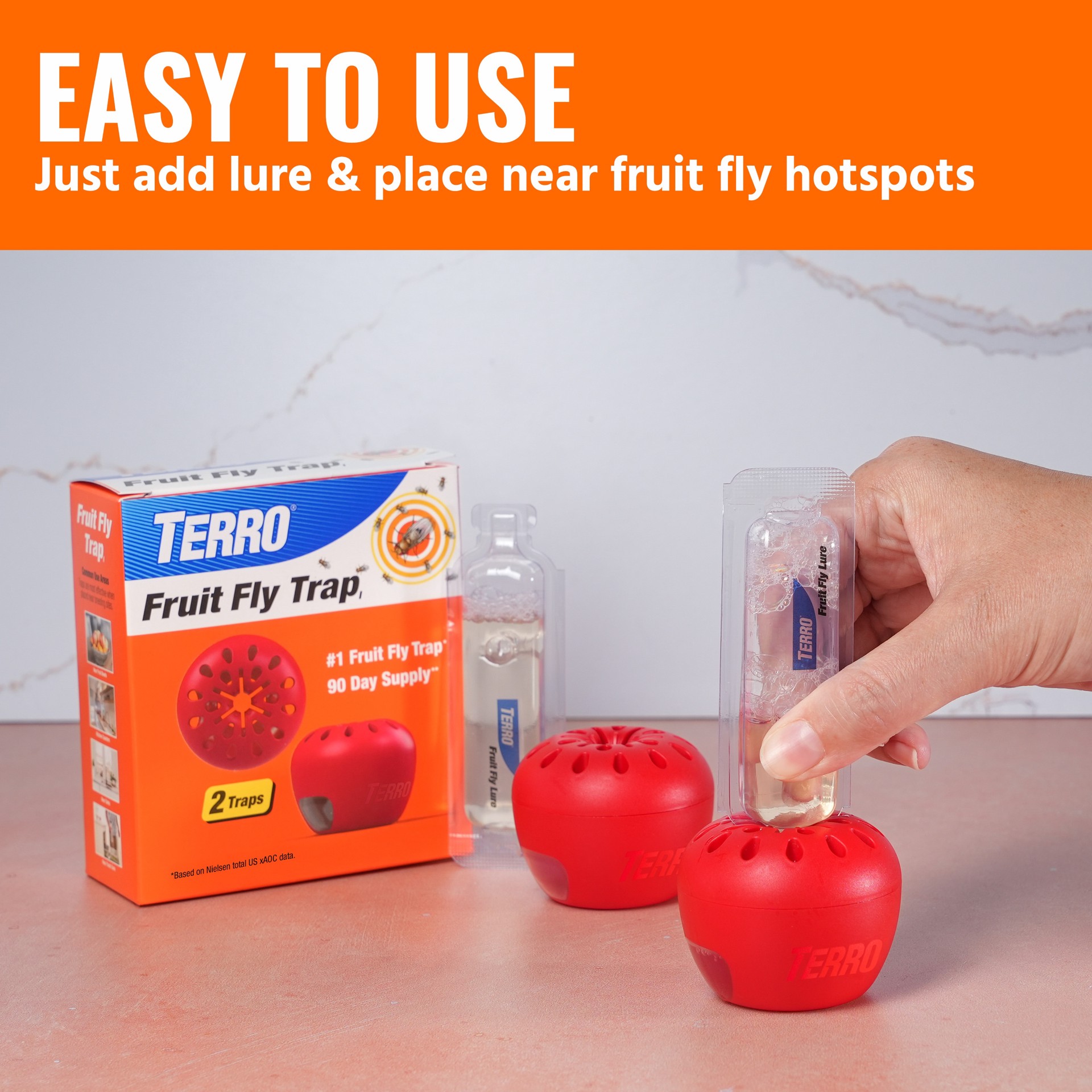 slide 4 of 6, TERRO Fruit Fly Indoor Insect trap 2 -Pack, 1 ct
