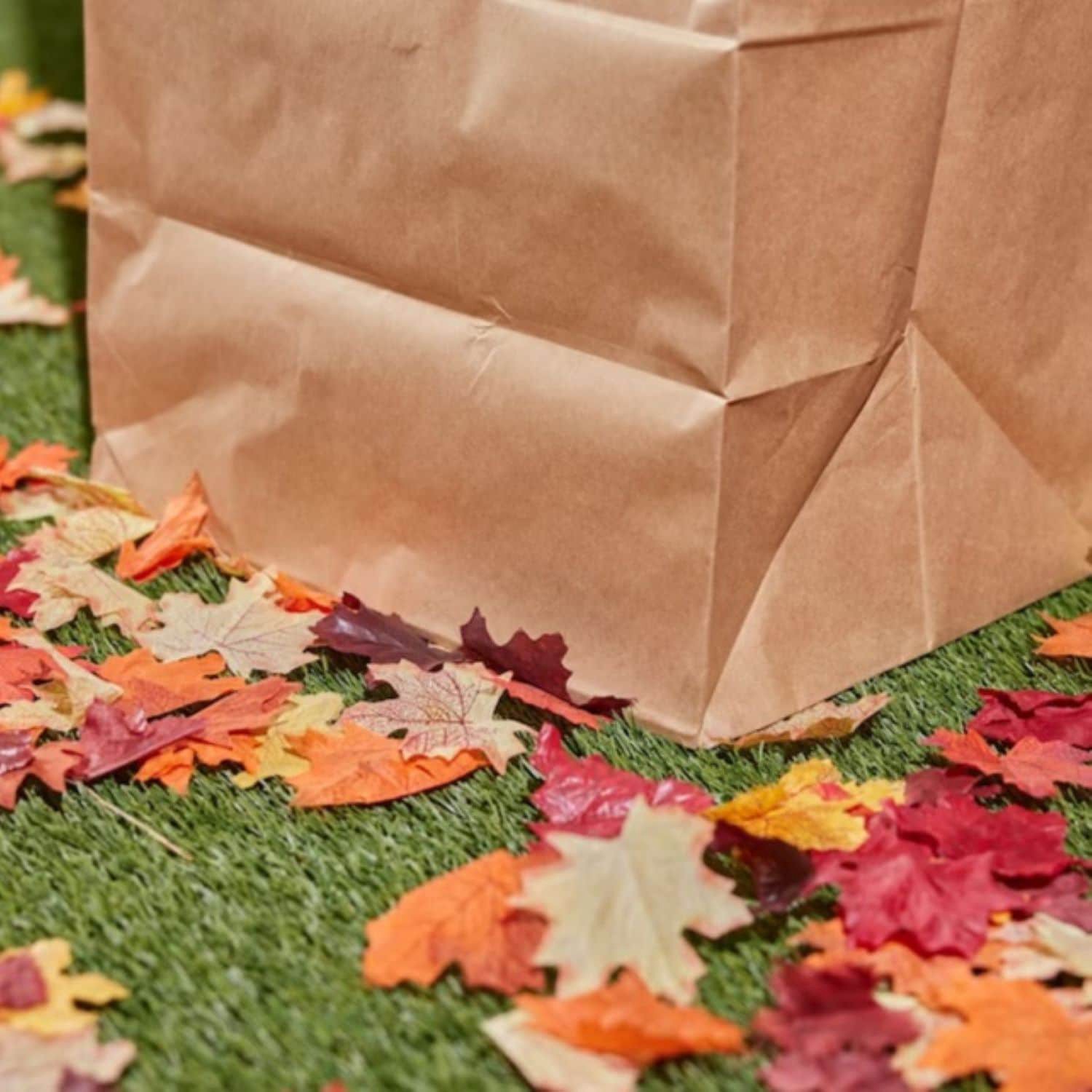 slide 6 of 6, Lowe's 30-Gallon Scent free Brown/Tan Outdoor Paper Lawn and leaf Trash Bag 5 -Count, 1 ct