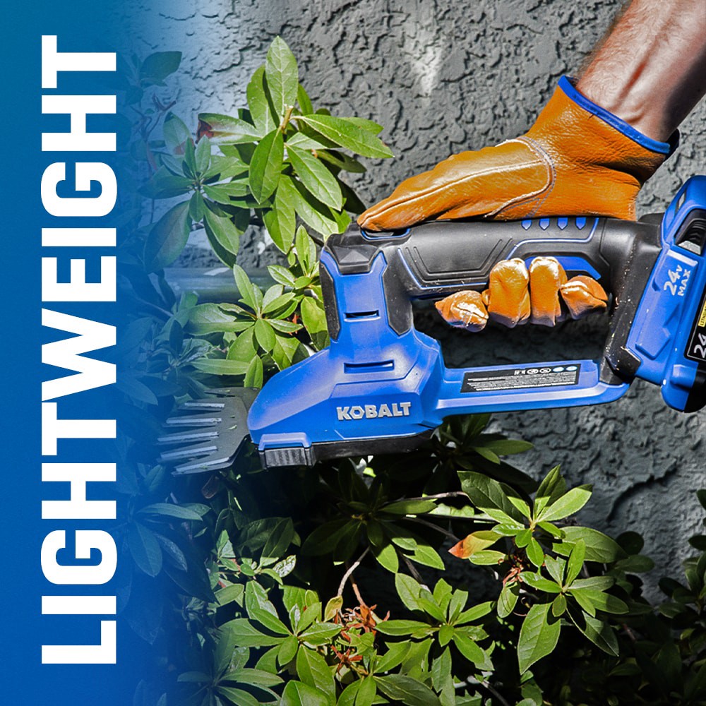 slide 5 of 5, Kobalt 24-volt 8-in Battery Hedge Trimmer 2 Ah Battery Included , Charger Included, 1 ct
