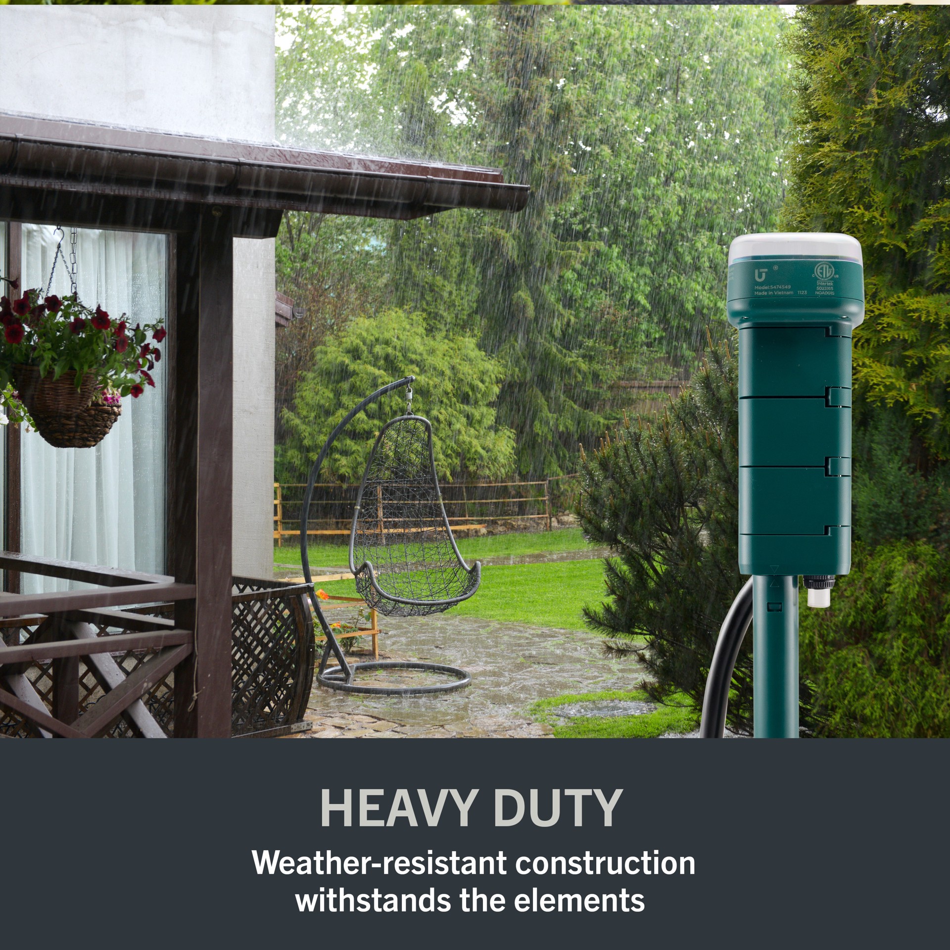 slide 5 of 6, Utilitech 15 -Amps 120-volt Outdoor 6 -Outlet Programmable Countdown Digital Lighting Timer, 1 ct