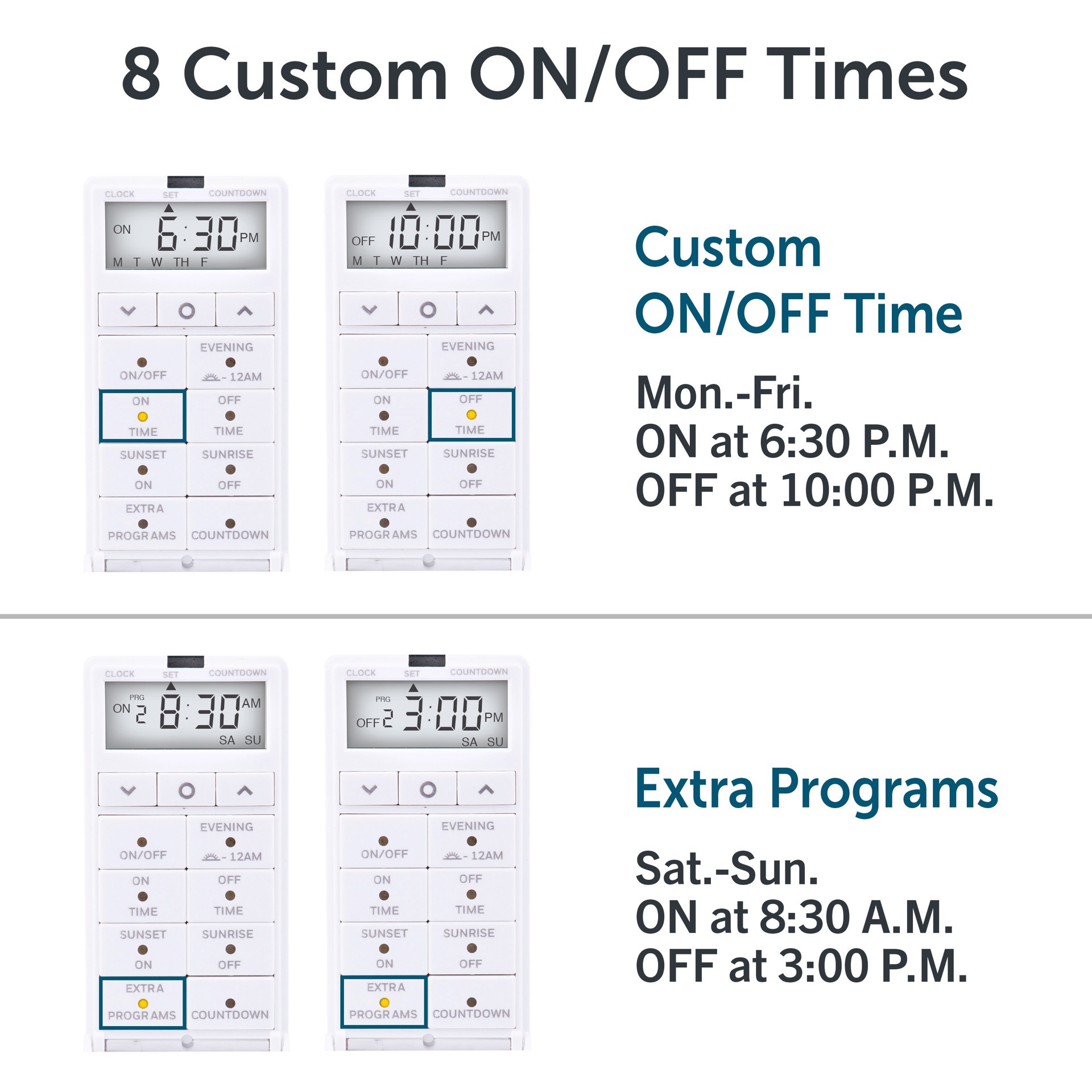 slide 6 of 6, Utilitech 15 -Amps 120-volt Indoor Programmable Countdown Digital Lighting Timer, 1 ct