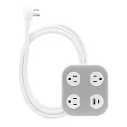 Utilitech 6-ft Surge Protector 3 -Outlet 250 Joules 1875 -Watts White Indoor Wall tap Surge Protector