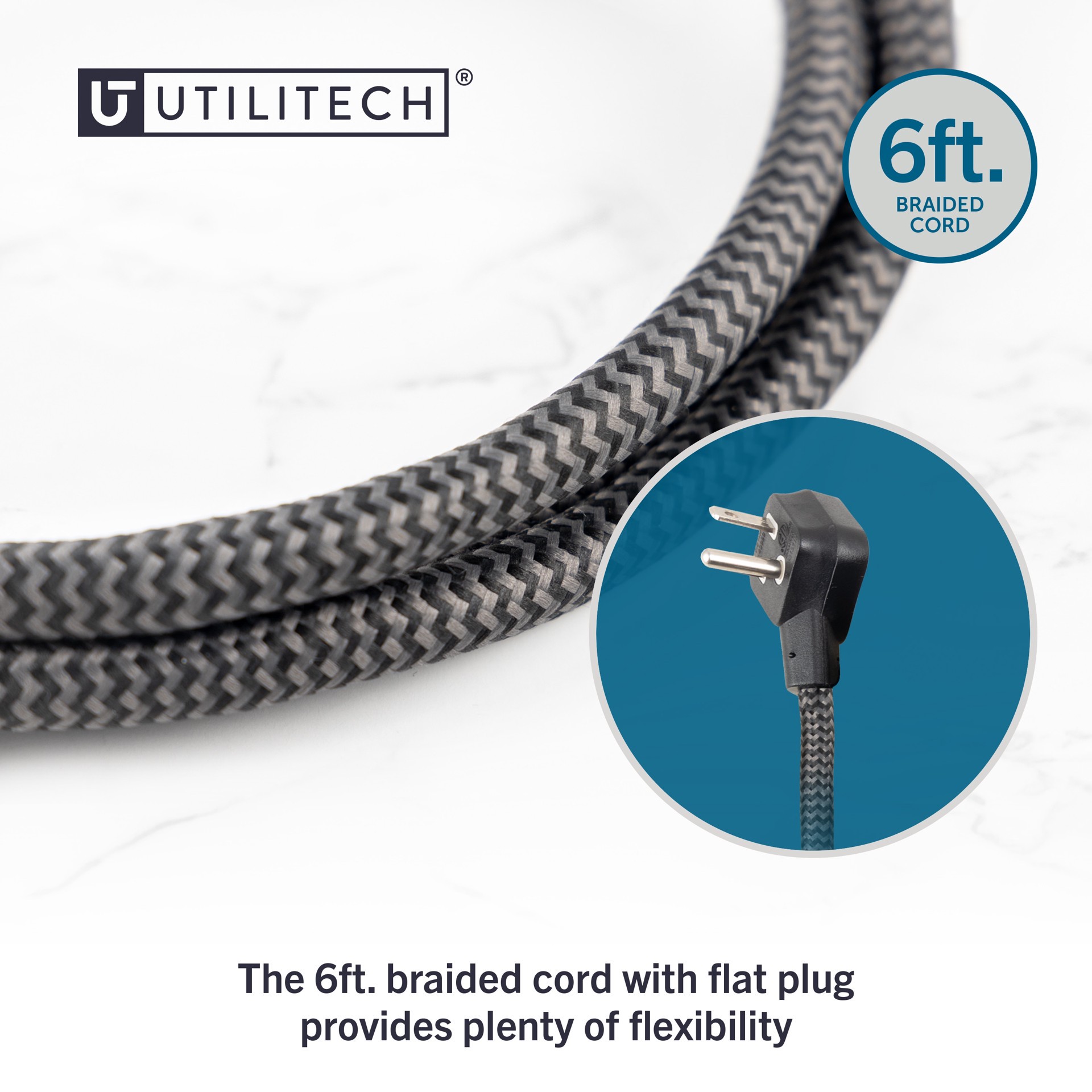 slide 6 of 6, Utilitech 6-ft Surge Protector 5 -Outlet 560 Joules 1800 -Watts Black Indoor Various receptacles Surge Protector, 1 ct