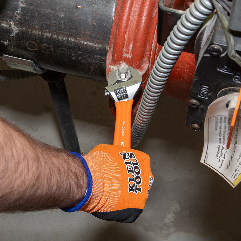 slide 3 of 6, Klein Tools Extra-Capacity Adjustable Wrench, 8-Inch, 1 ct