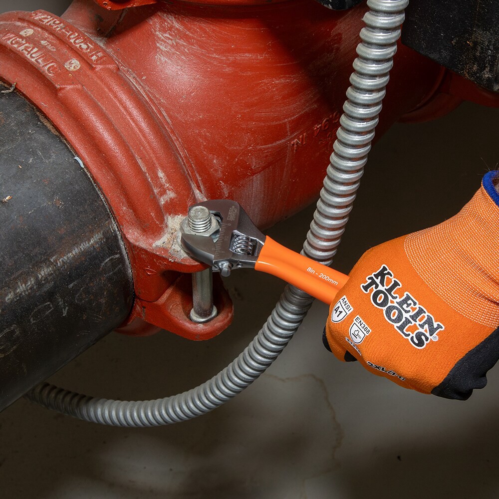 slide 4 of 6, Klein Tools Extra-Capacity Adjustable Wrench, 8-Inch, 1 ct