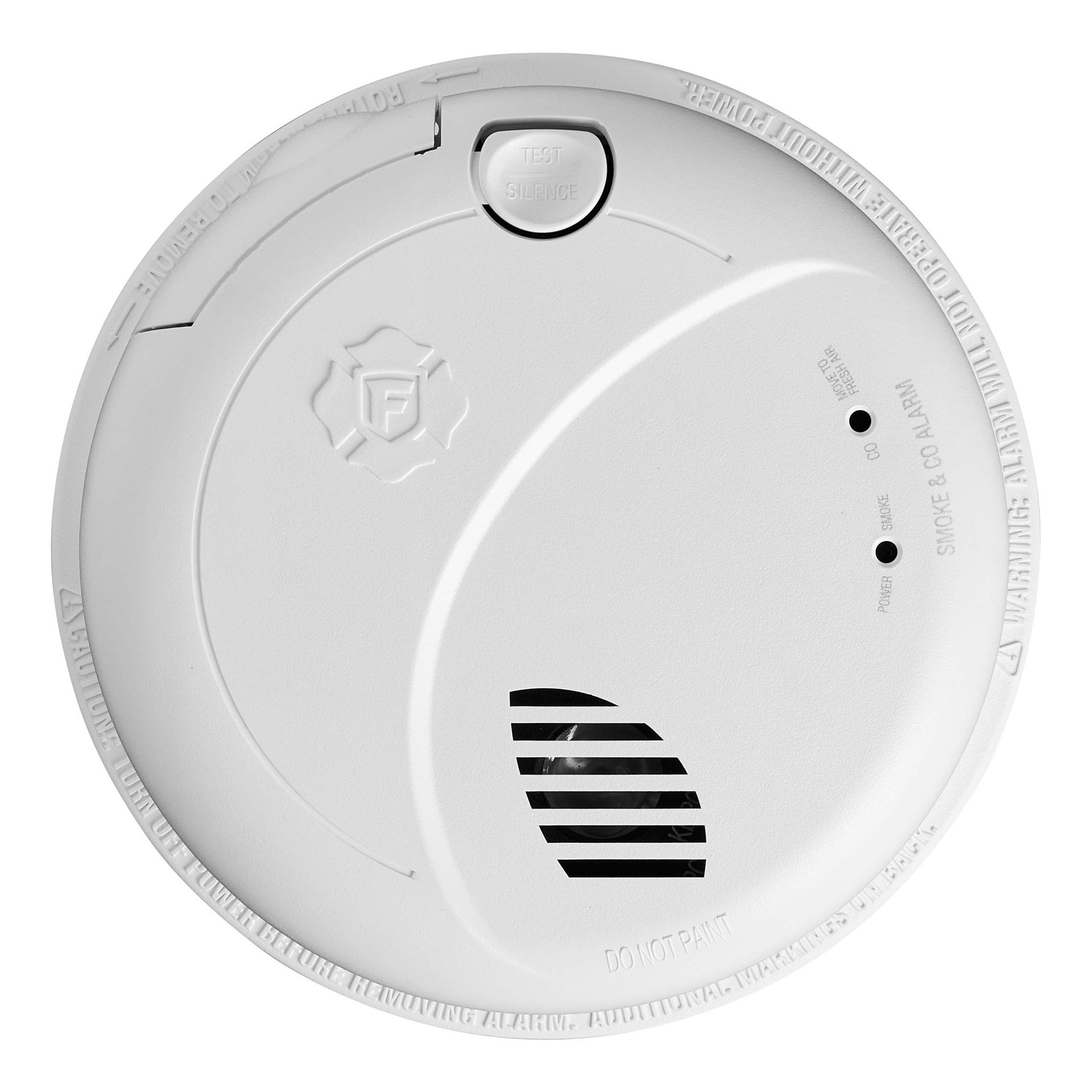 slide 2 of 6, First Alert Hardwired (with Battery Backup) Smart Photoelectric Interconnected Combination Smoke and Carbon Monoxide Detector with Voice Alert, 1 ct