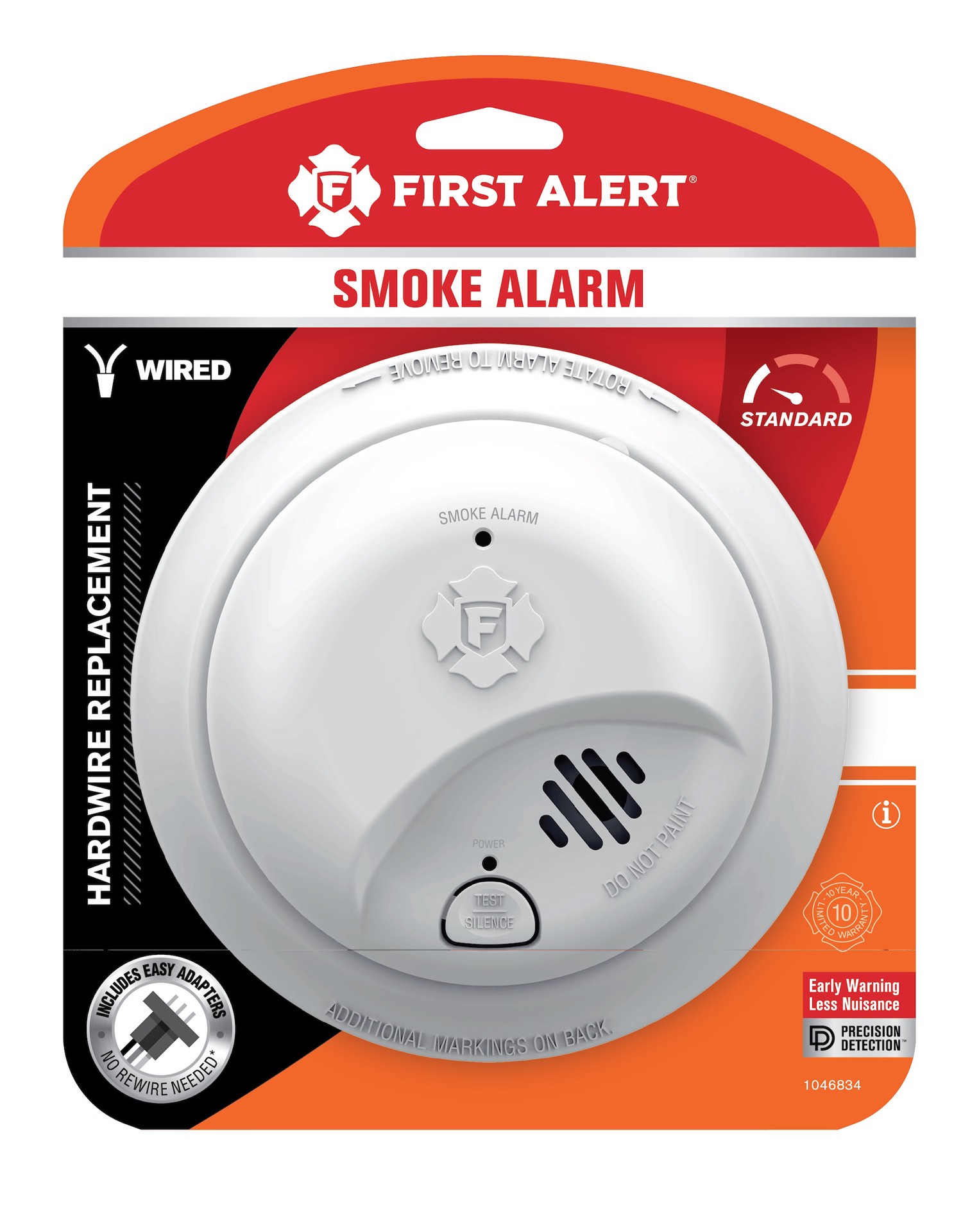 slide 1 of 6, First Alert Hardwired (with Battery Back-up) Ionization Interconnected Smoke Detector, 1 ct