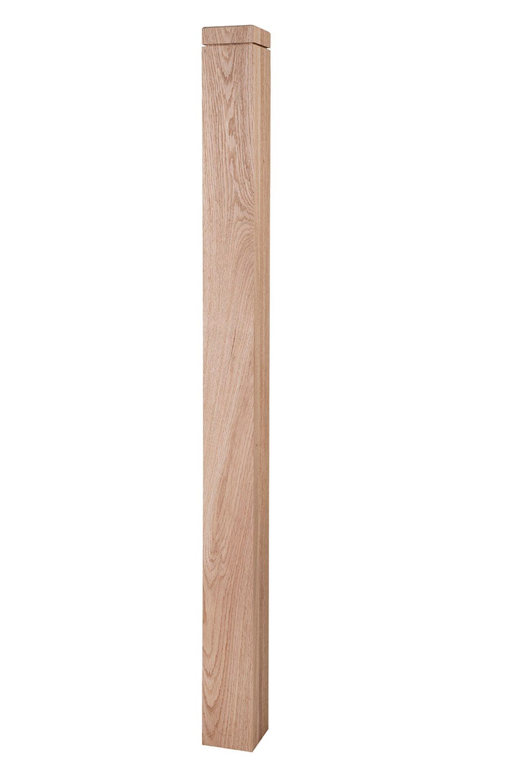 slide 5 of 6, Crown Heritage Craftsman 48-in x 3.5-in Unfinished Red oak Craftsman Starting Stair Newel Post, 1 ct