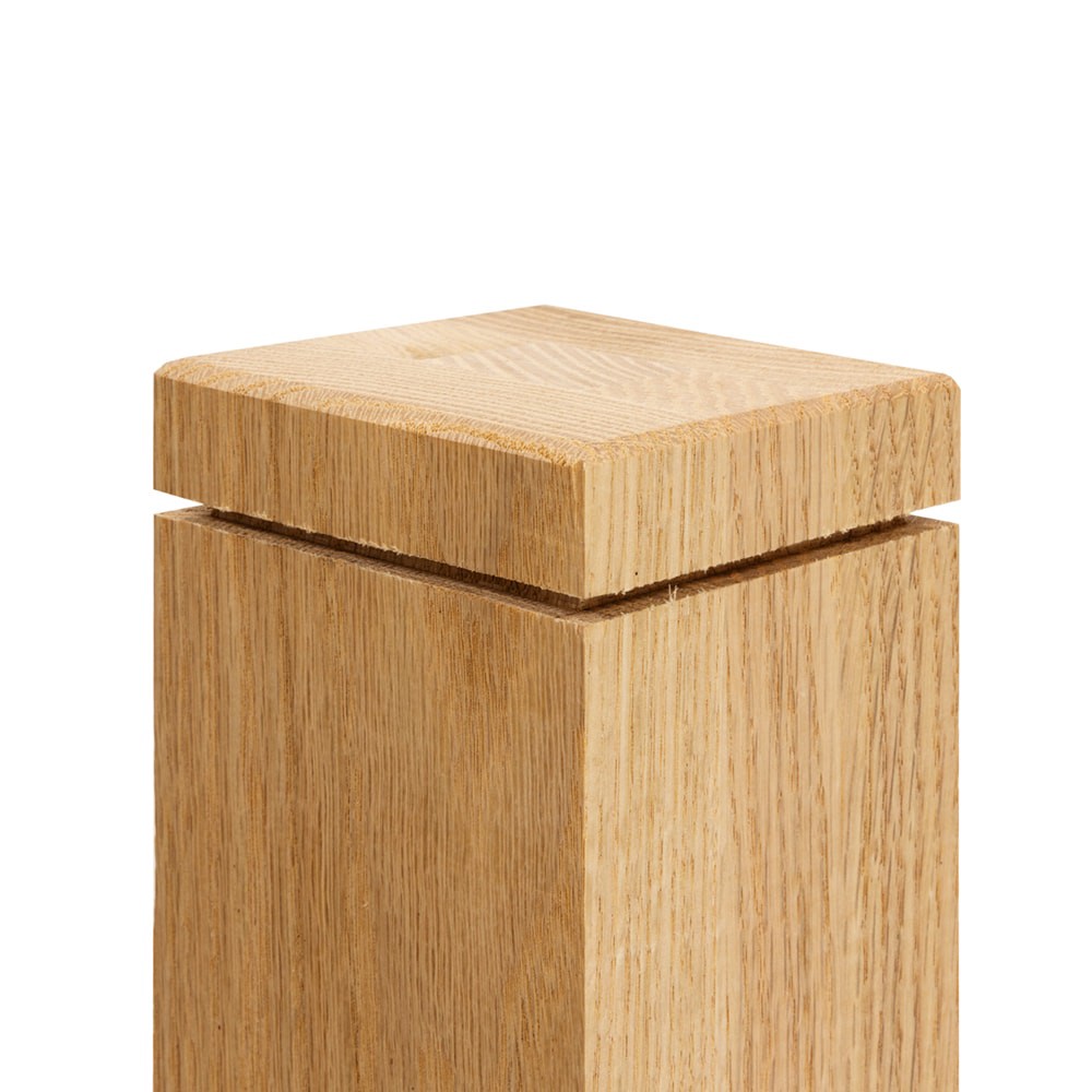 slide 6 of 6, Crown Heritage Craftsman 48-in x 3.5-in Unfinished Red oak Craftsman Starting Stair Newel Post, 1 ct