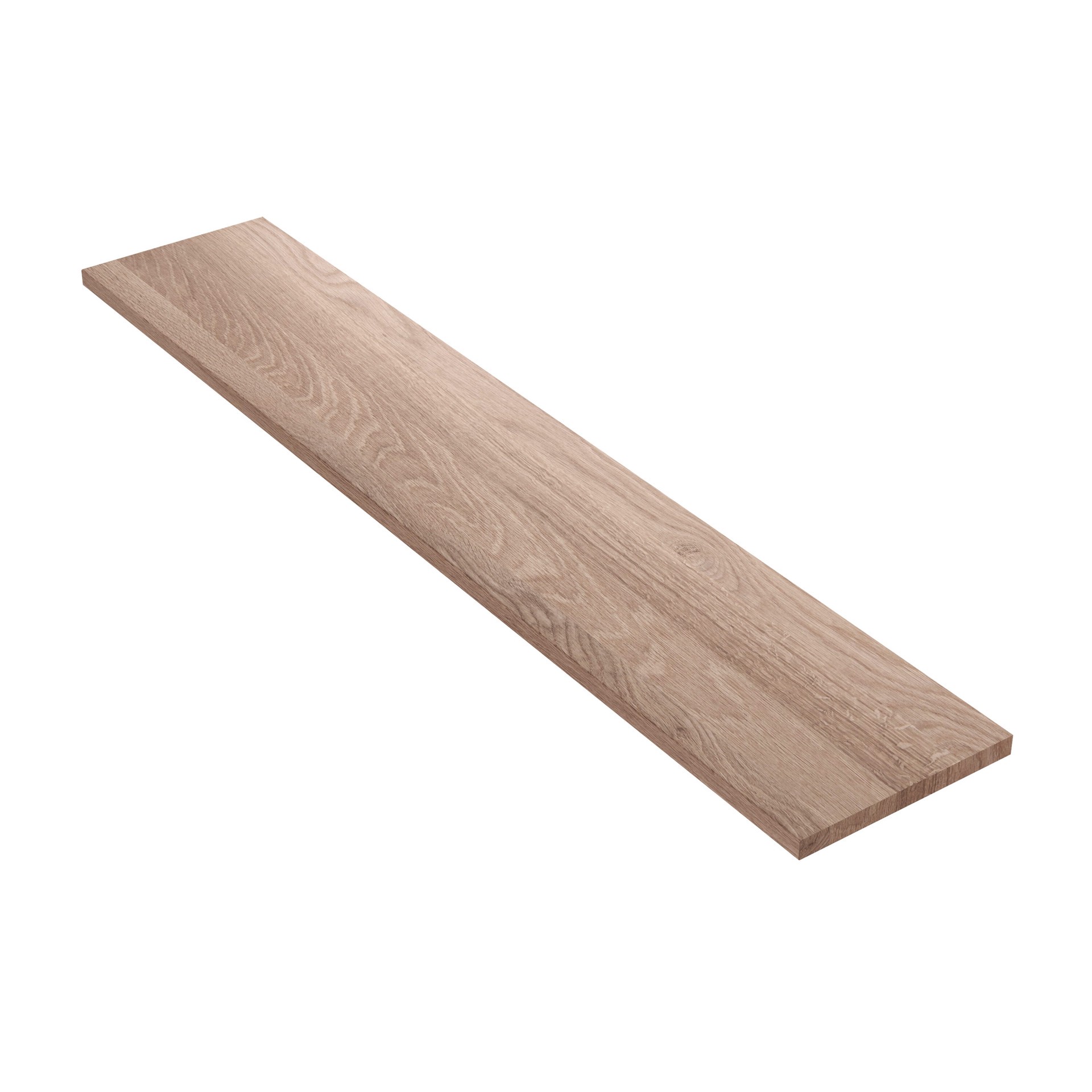 slide 1 of 6, RELIABILT Craftsman 42-in x 11.5-in x 1.03-in Unfinished White oak No return Square edge Stair Tread, 1 ct