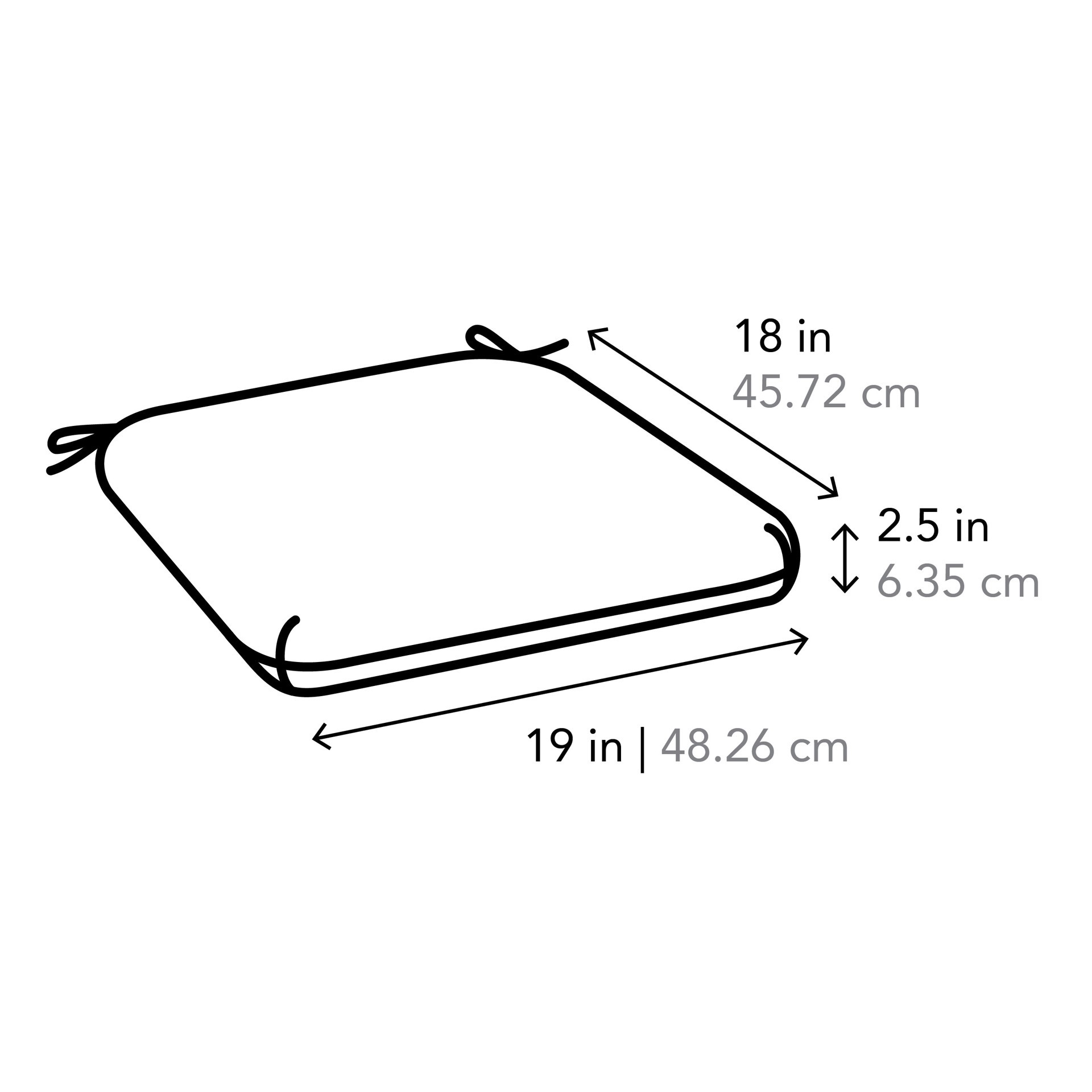 slide 4 of 6, allen + roth 18-in x 19-in Navy Patio chair cushion, 1 ct