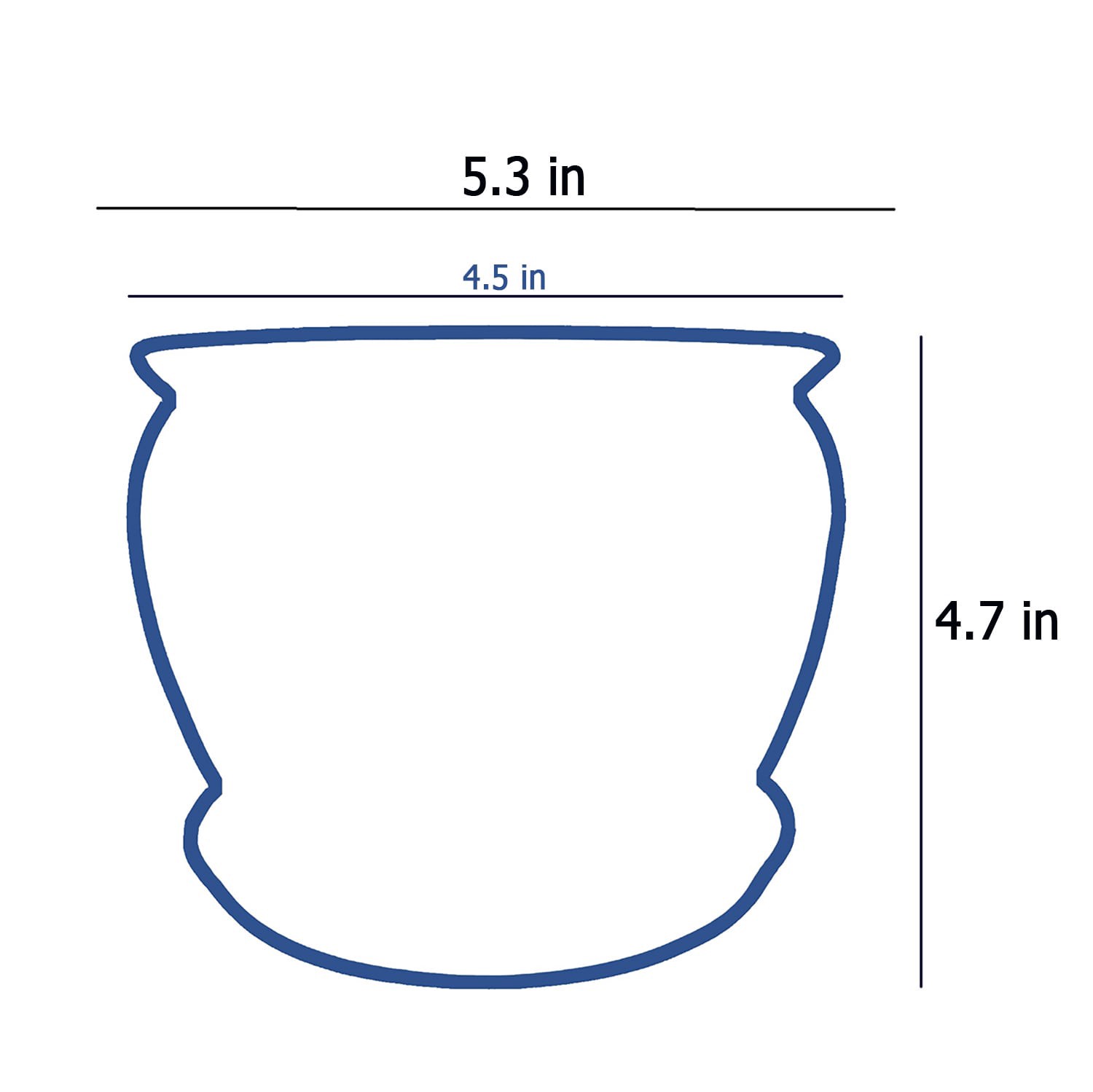 slide 3 of 5, allen + roth Round 5.3-in W x 5.3-in L Blue Ceramic Indoor/Outdoor Planter, 1 ct