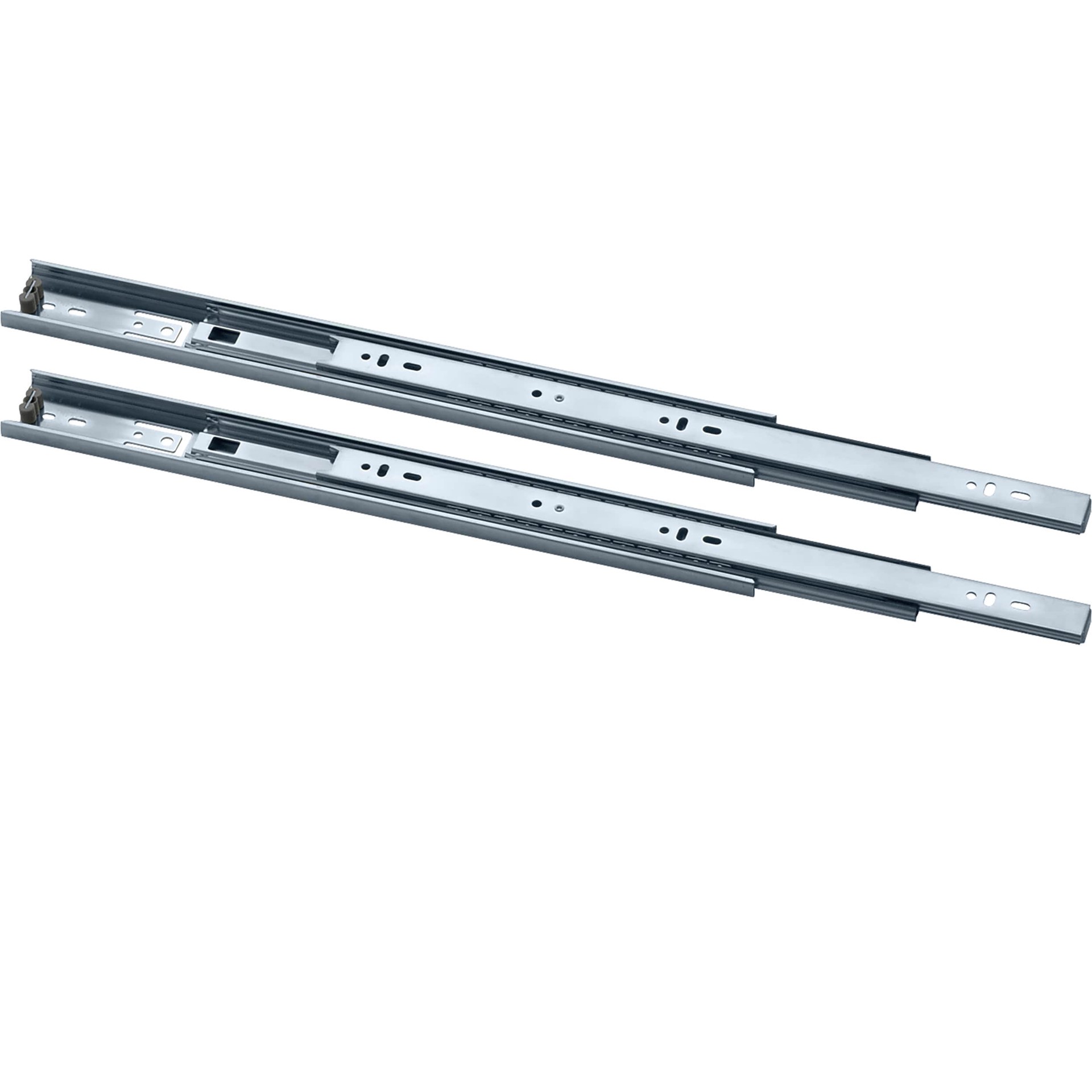 slide 5 of 6, RELIABILT 16-in Full extension Side Mount Ball bearing 100-lb Load Capacity Heavy Duty Silver Drawer Slide 1 -Pair 2 -Pieces, 1 ct
