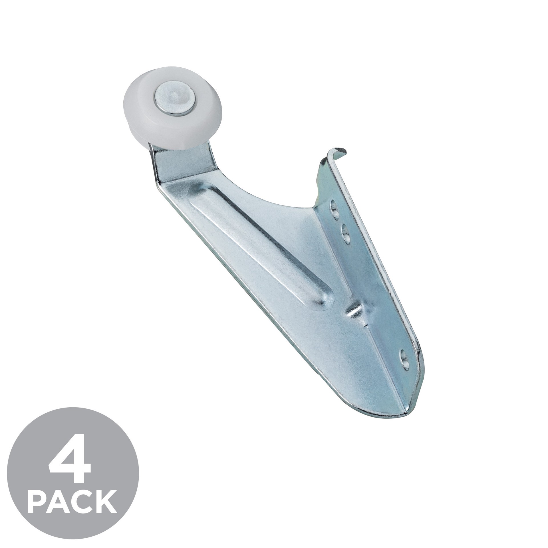 slide 1 of 5, RELIABILT Zinc Plated Plastic Left-hand roller bracket, 1 ct