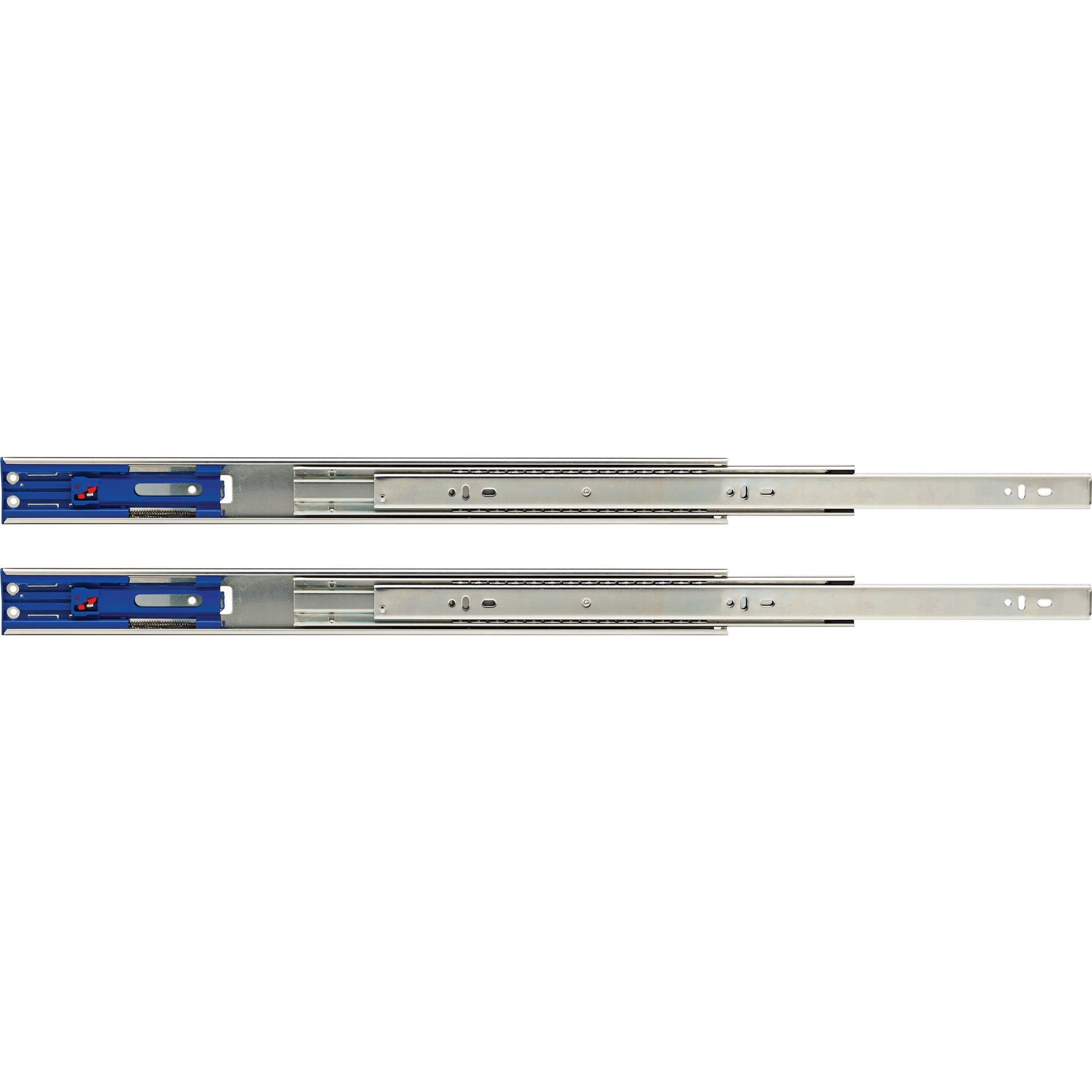 slide 5 of 6, RELIABILT 20-in Full extension Soft Close Side Mount Ball bearing 50-lb Load Capacity Silver Drawer Slide 1 -Pair 2 -Pieces, 1 ct