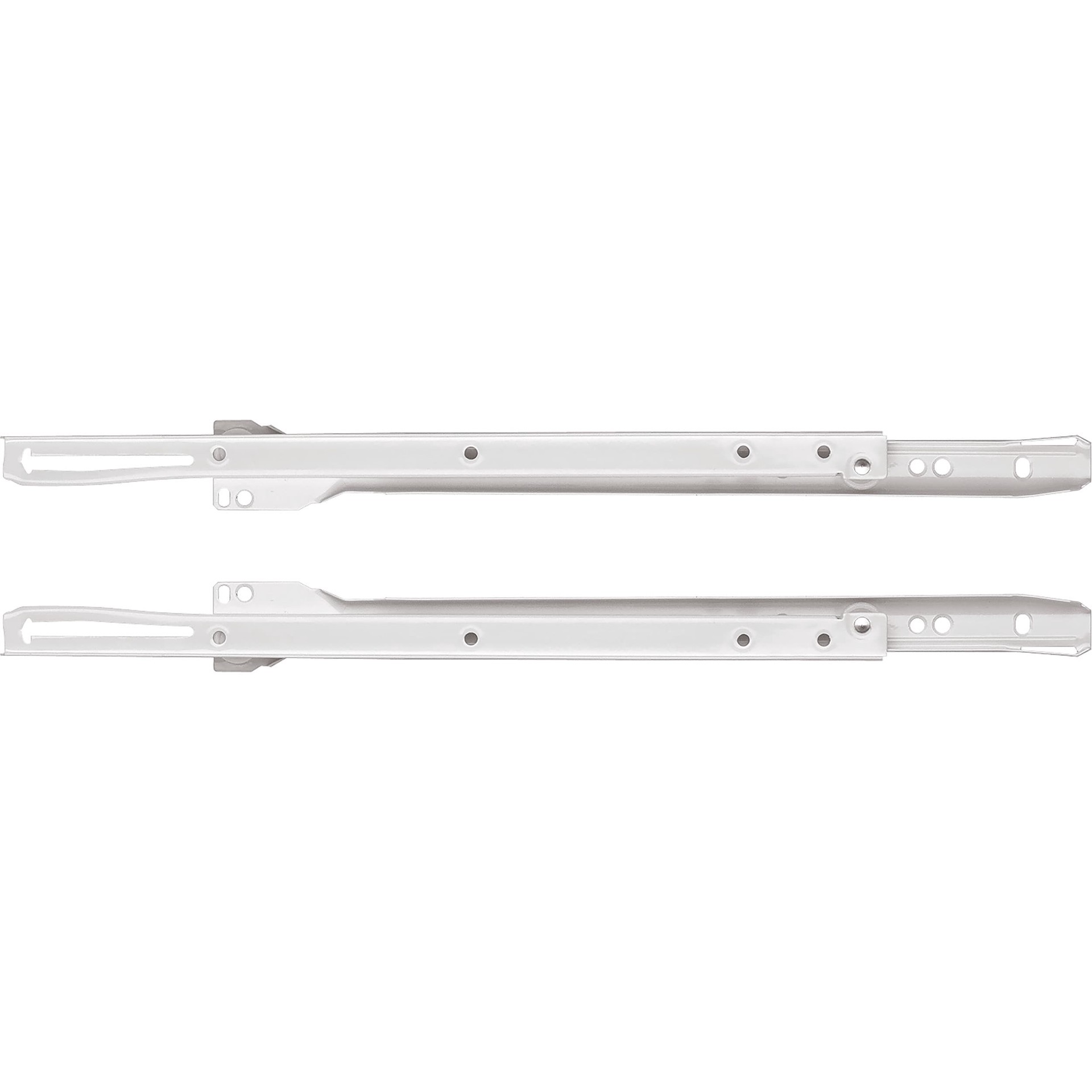 slide 4 of 6, RELIABILT 12-in 3/4 extension Self-Closing Bottom Mount European 50-lb Load Capacity White Drawer Slide 1 -Pair 2 -Pieces, 1 ct