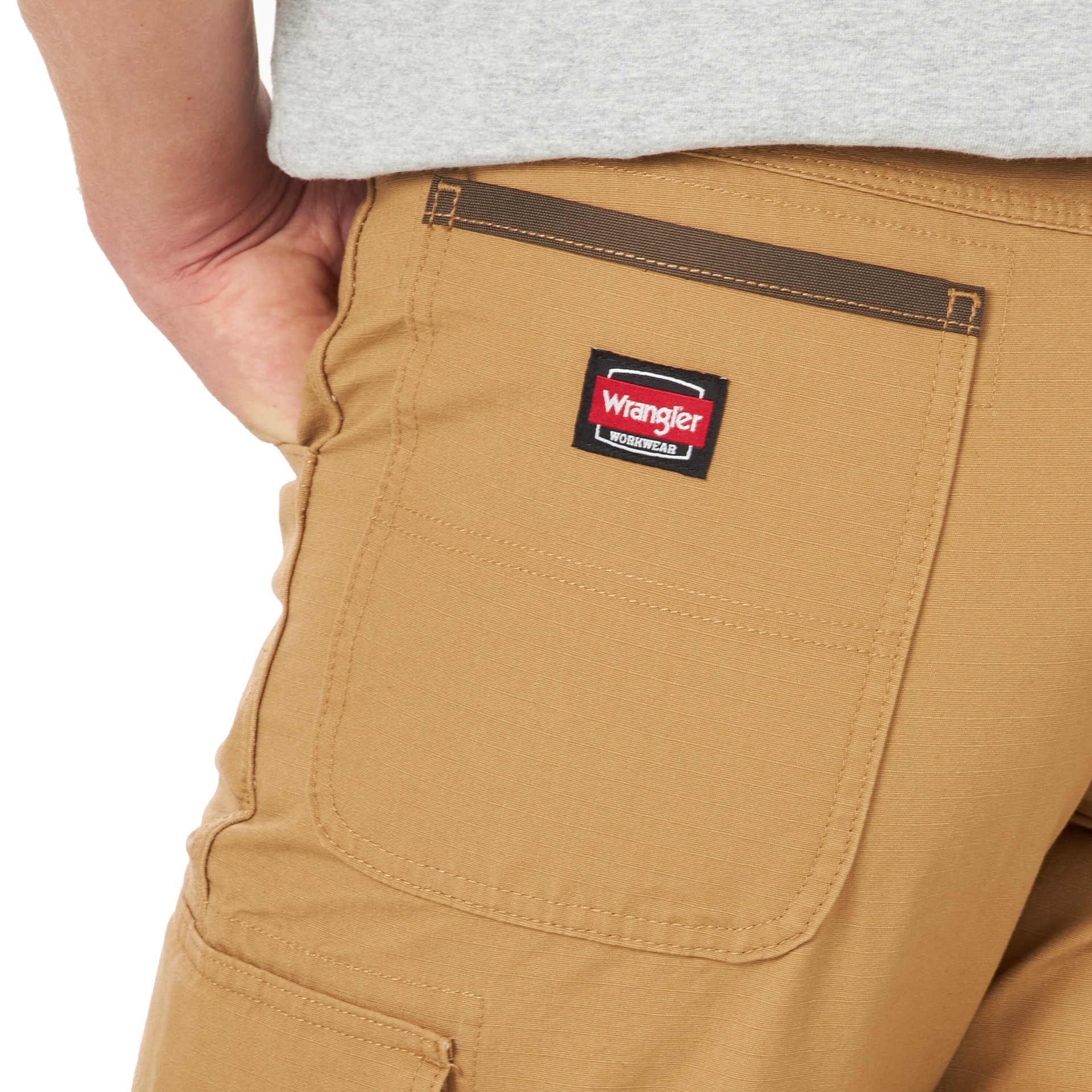 slide 3 of 6, Wrangler Ranger Pant Men's Relaxed Fit Rawhide Textured cotton Cargo work pants ( 34 x 30 ), 1 ct