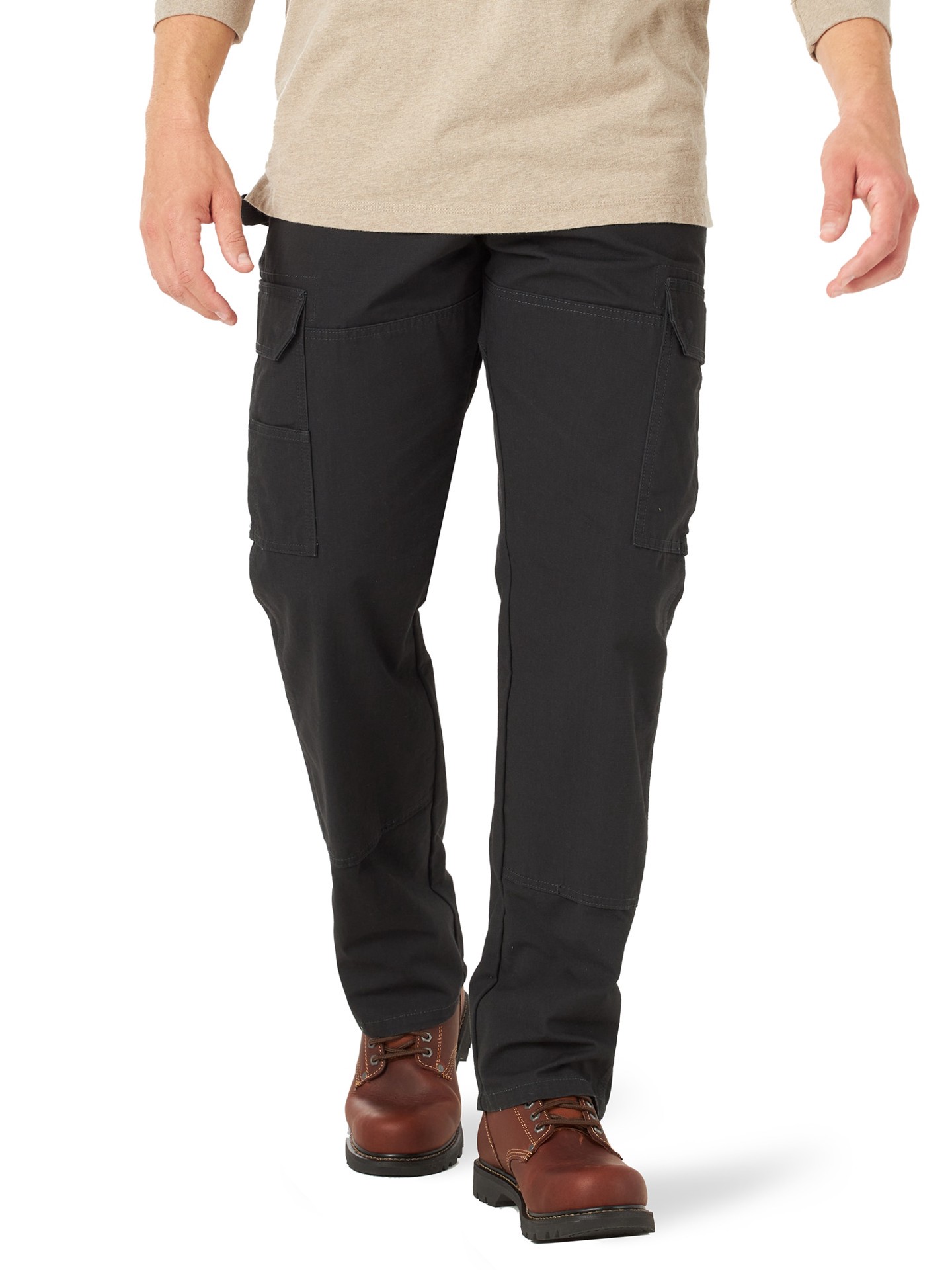 slide 1 of 6, Wrangler Ranger Pant Men's Relaxed Fit Black Textured cotton Cargo work pants ( 32 x 32 ), 1 ct