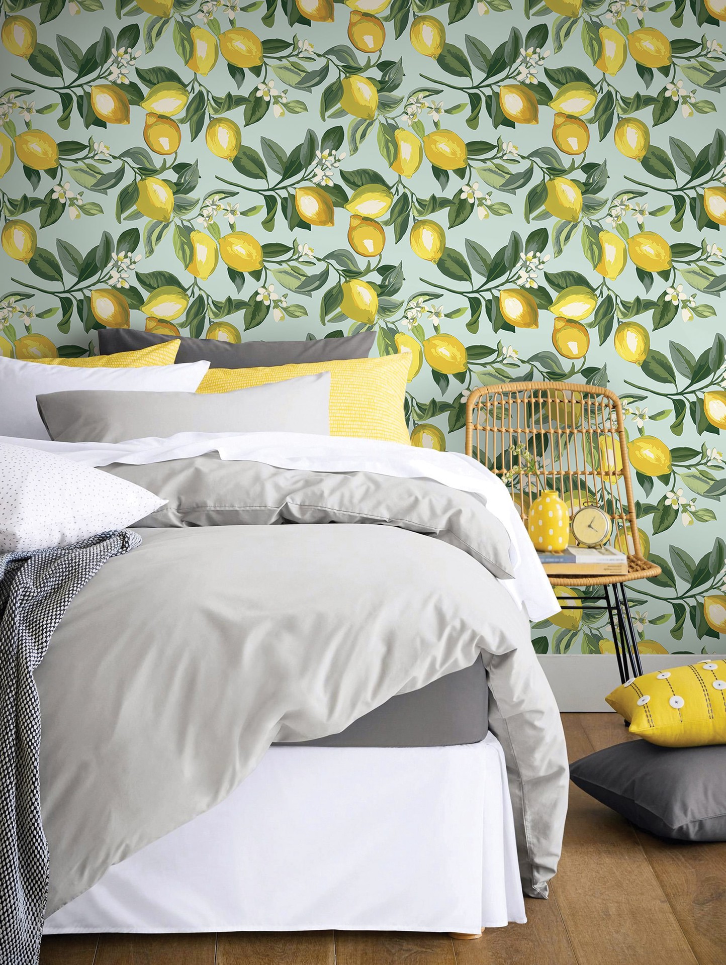 slide 2 of 6, RoomMates 30.75-sq ft Blue Vinyl Ivy/Vines Self-adhesive Peel and Stick Wallpaper, 1 ct