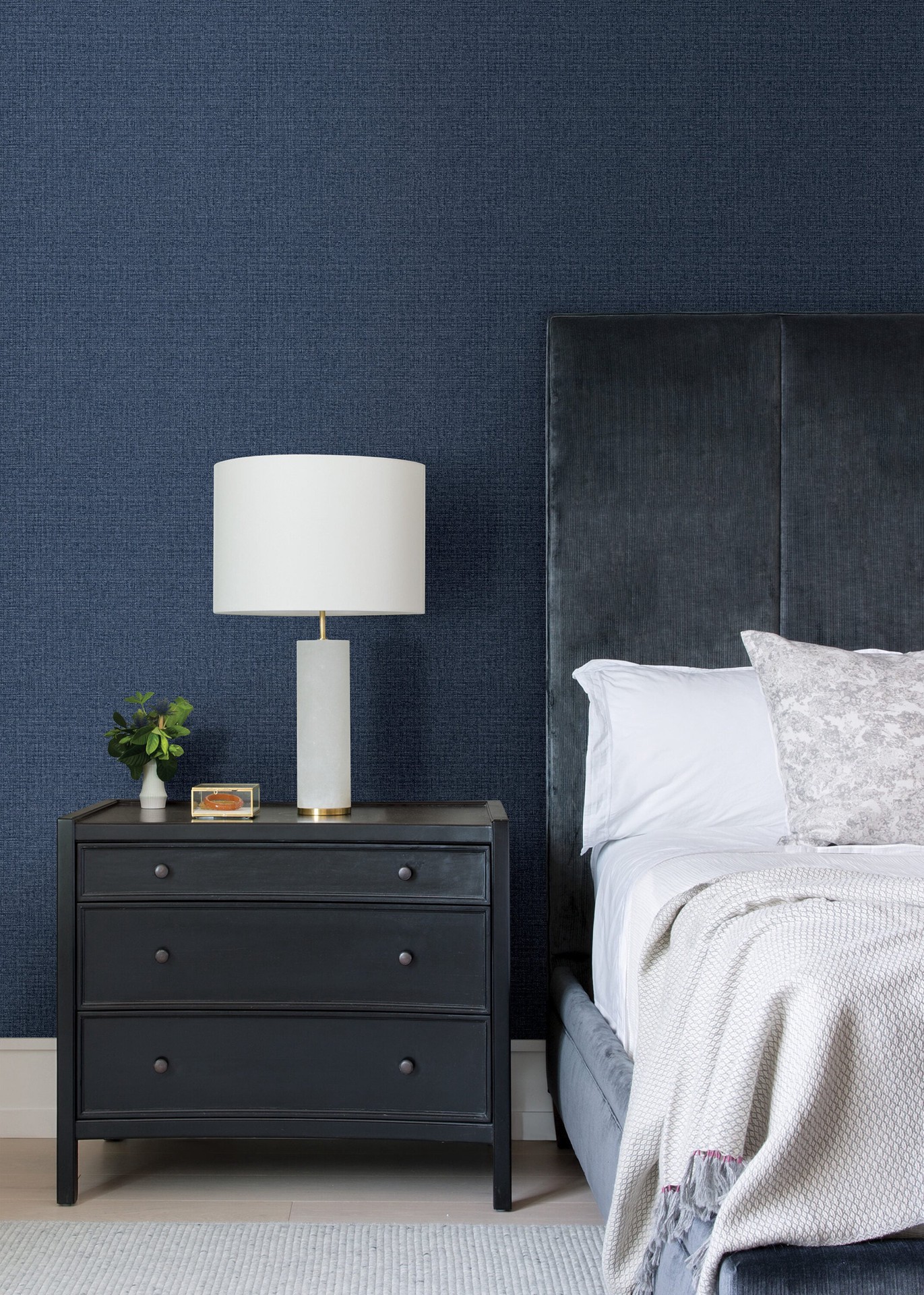 slide 3 of 4, allen + roth 30.75-sq ft Blue Vinyl Abstract Self-adhesive Peel and Stick Wallpaper, 1 ct