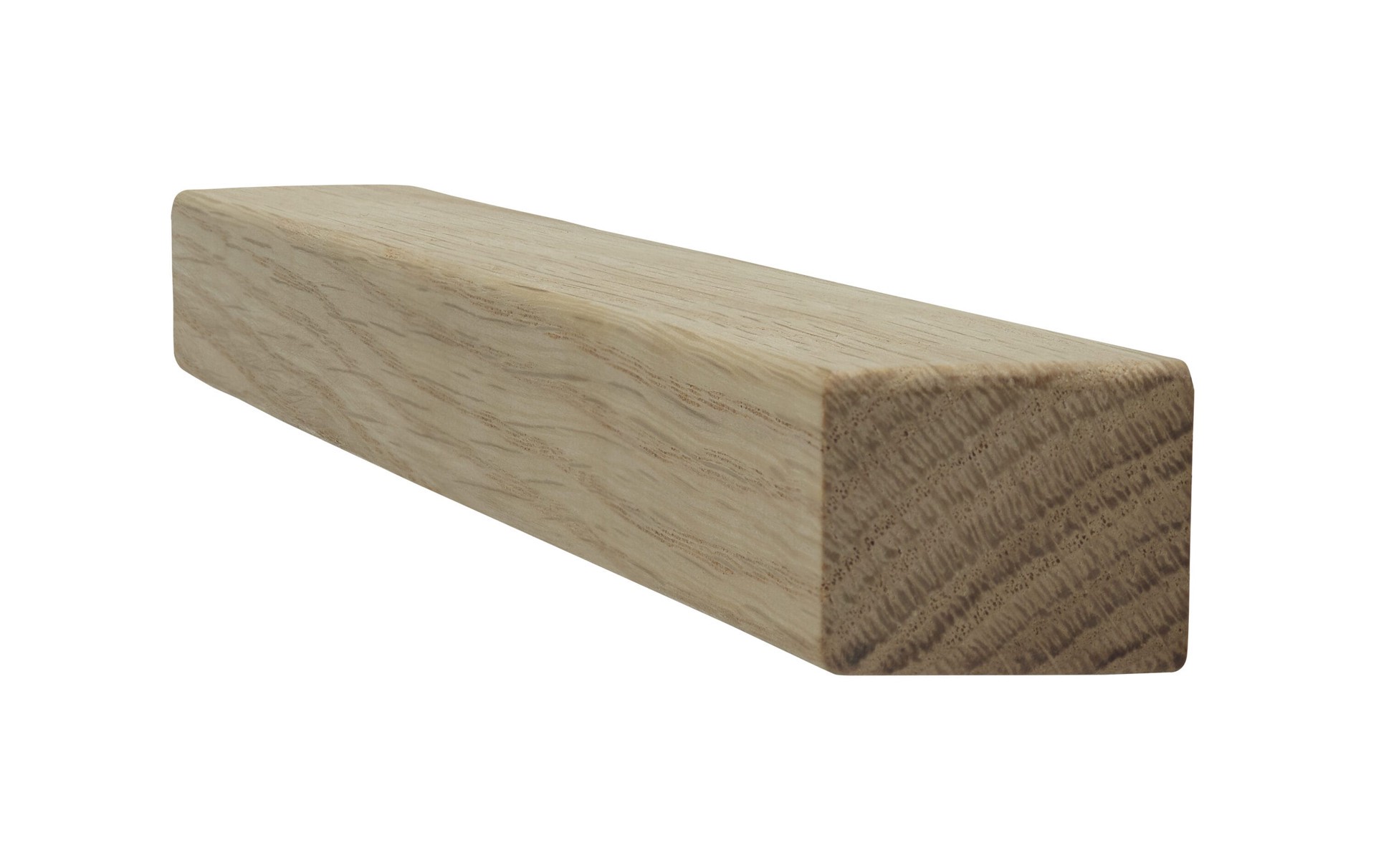 slide 4 of 5, RetroCraft Unfinished 1-in T x 1-7/8-in W x 14.75-in L Unfinished White oak Wood Stair Nosing Floor Moulding Trim, 1 ct