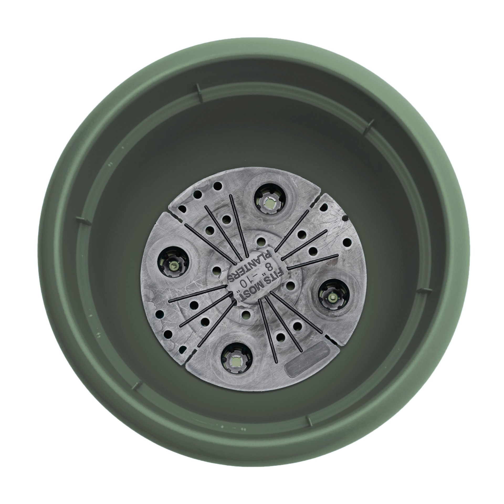 slide 4 of 5, Bloem Round 13.0-in W x 13.0-in L Green Plastic Indoor/Outdoor Self Watering Planter, 1 ct