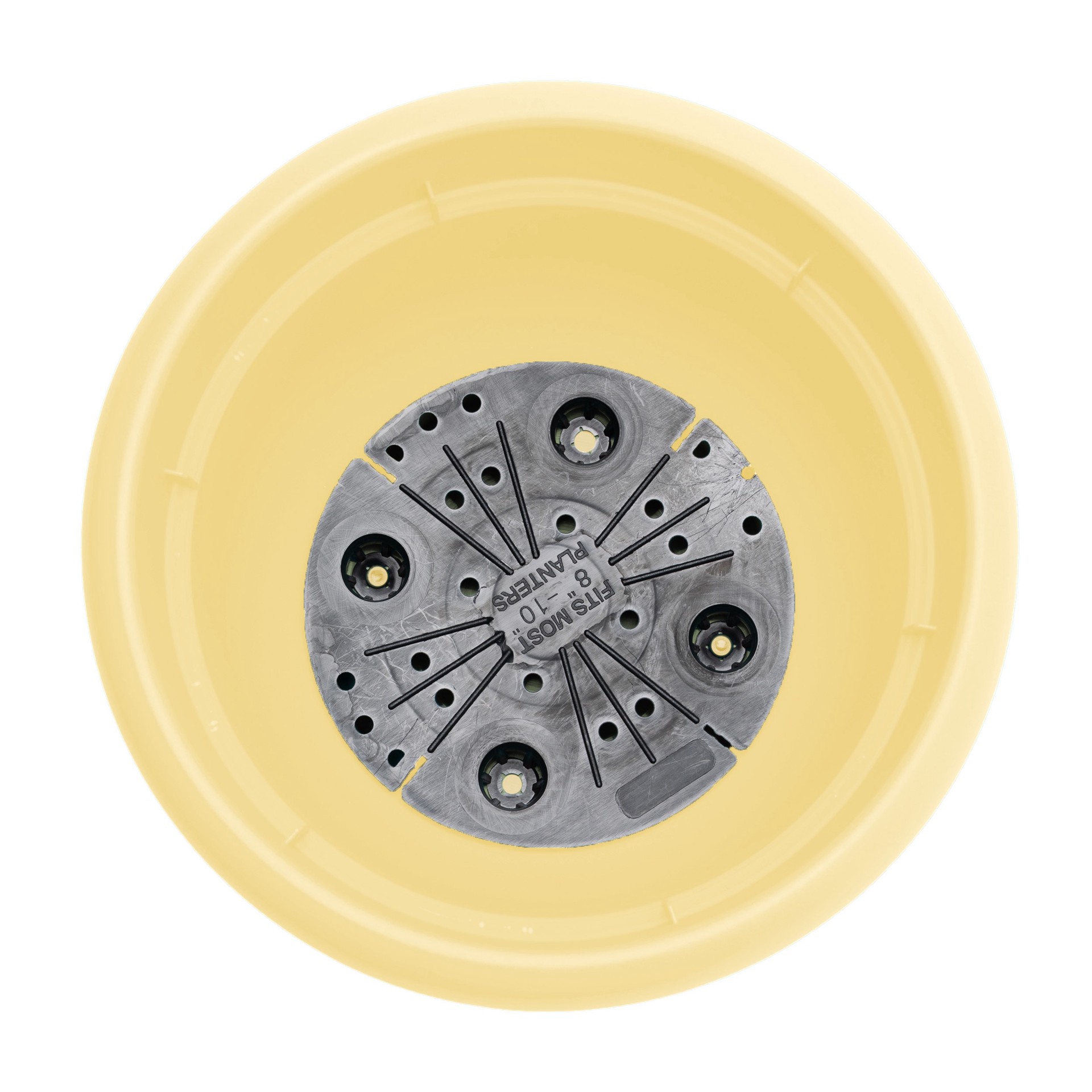 slide 4 of 5, Bloem Round 8.75-in W x 8.75-in L Yellow Plastic Indoor/Outdoor Self Watering Planter, 1 ct