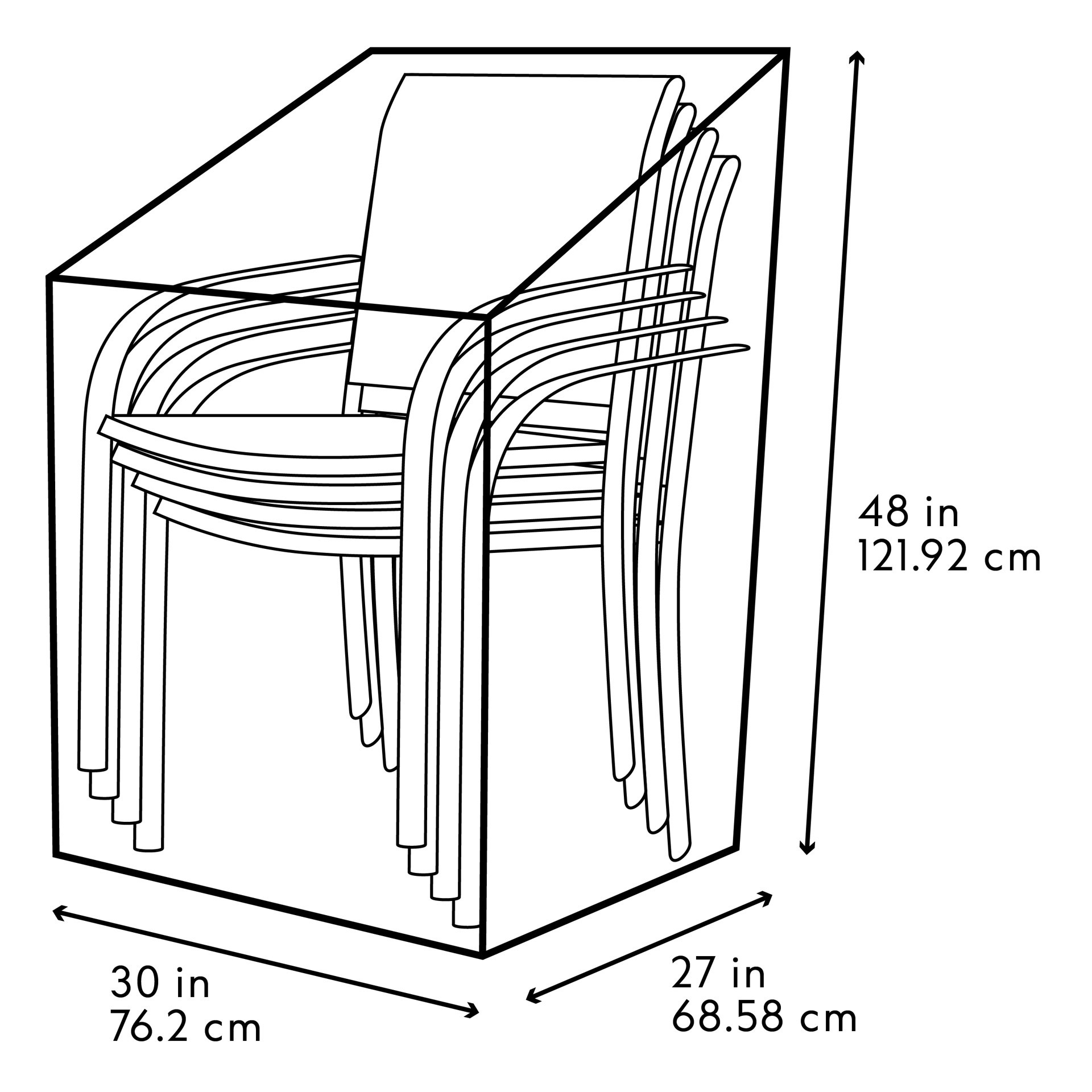 slide 2 of 6, Style Selections Tan Polyester Patio Furniture Cover For Stacking chairs, 1 ct